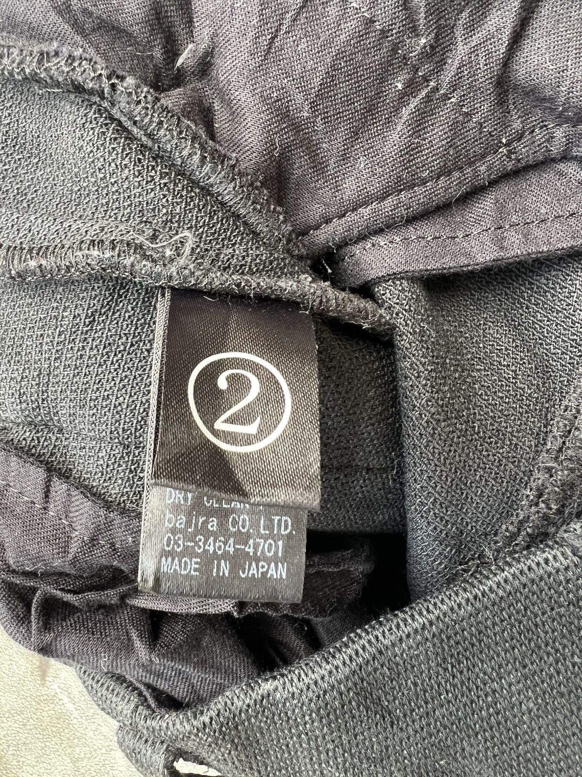 Bajra Bajra Made in Japan Raw Cut Black Trouser Stretch Pant Size US 30 / EU 46 - 24 Thumbnail