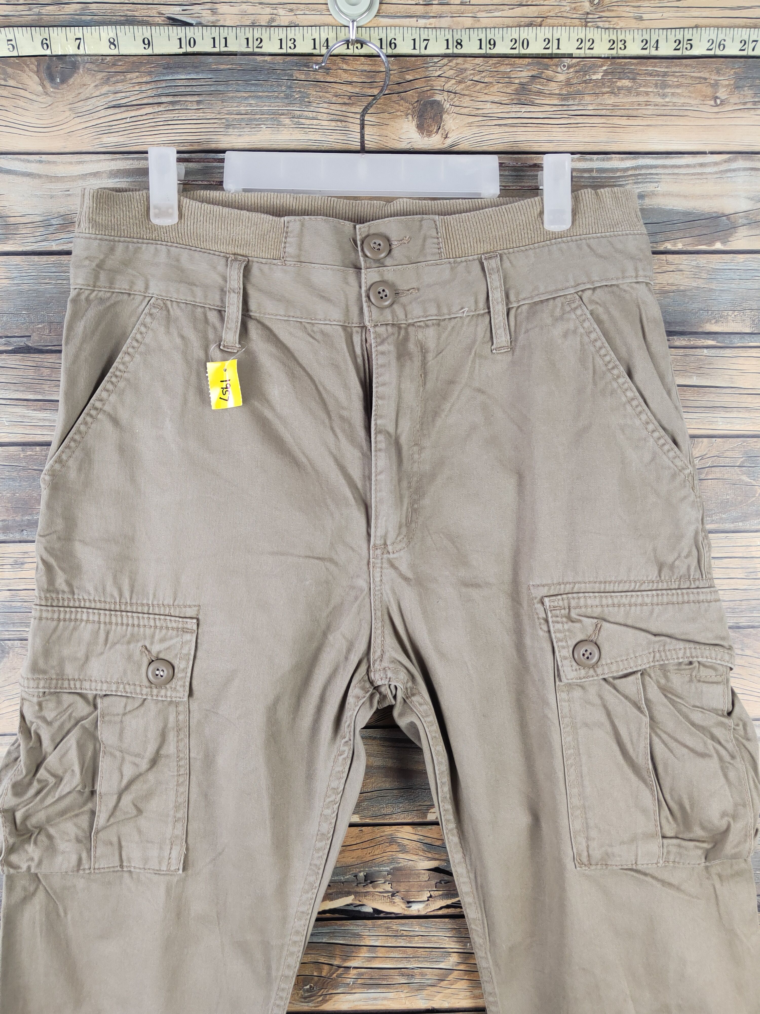Japanese Brand DL Dominate double waist Beige Multipocket Cargo Pants #1957 Size US 32 / EU 48 - 2 Thumbnail