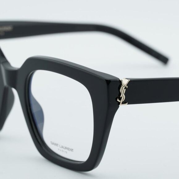 Saint Laurent Paris Saint Laurent SL M143 OPT 001 Eyeglasses Black 51mm Square Size ONE SIZE - 9 Thumbnail