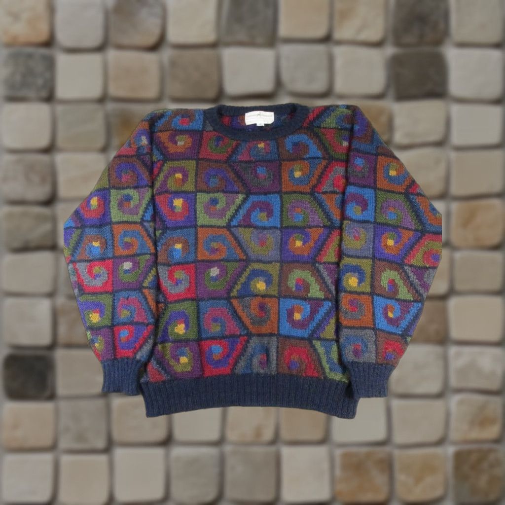 VINTAGE Peruvian Connection Men's Sweater Pullover Knit Long