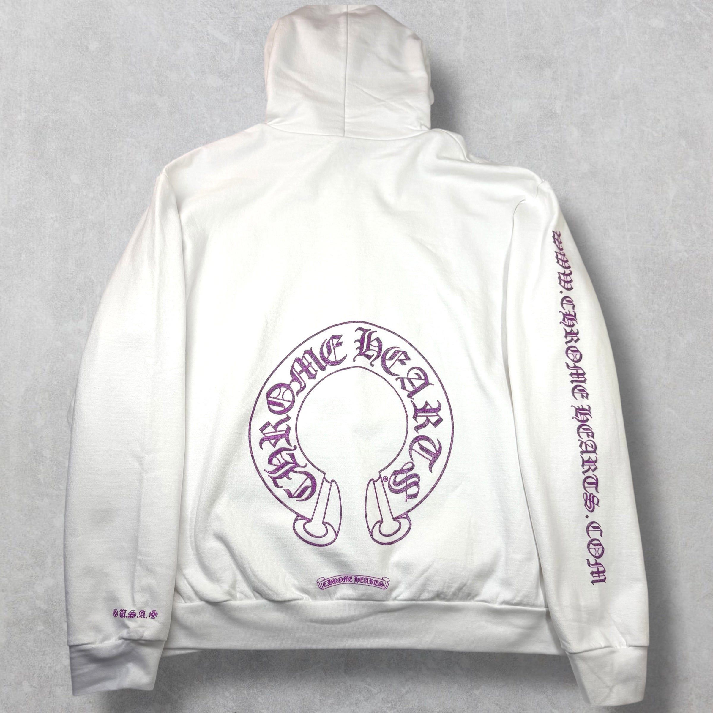 Chrome Hearts Chrome Hearts Purple Glitter Horseshoe Hoodie XXL Size US XXL / EU 58 / 5 - 2 Thumbnail