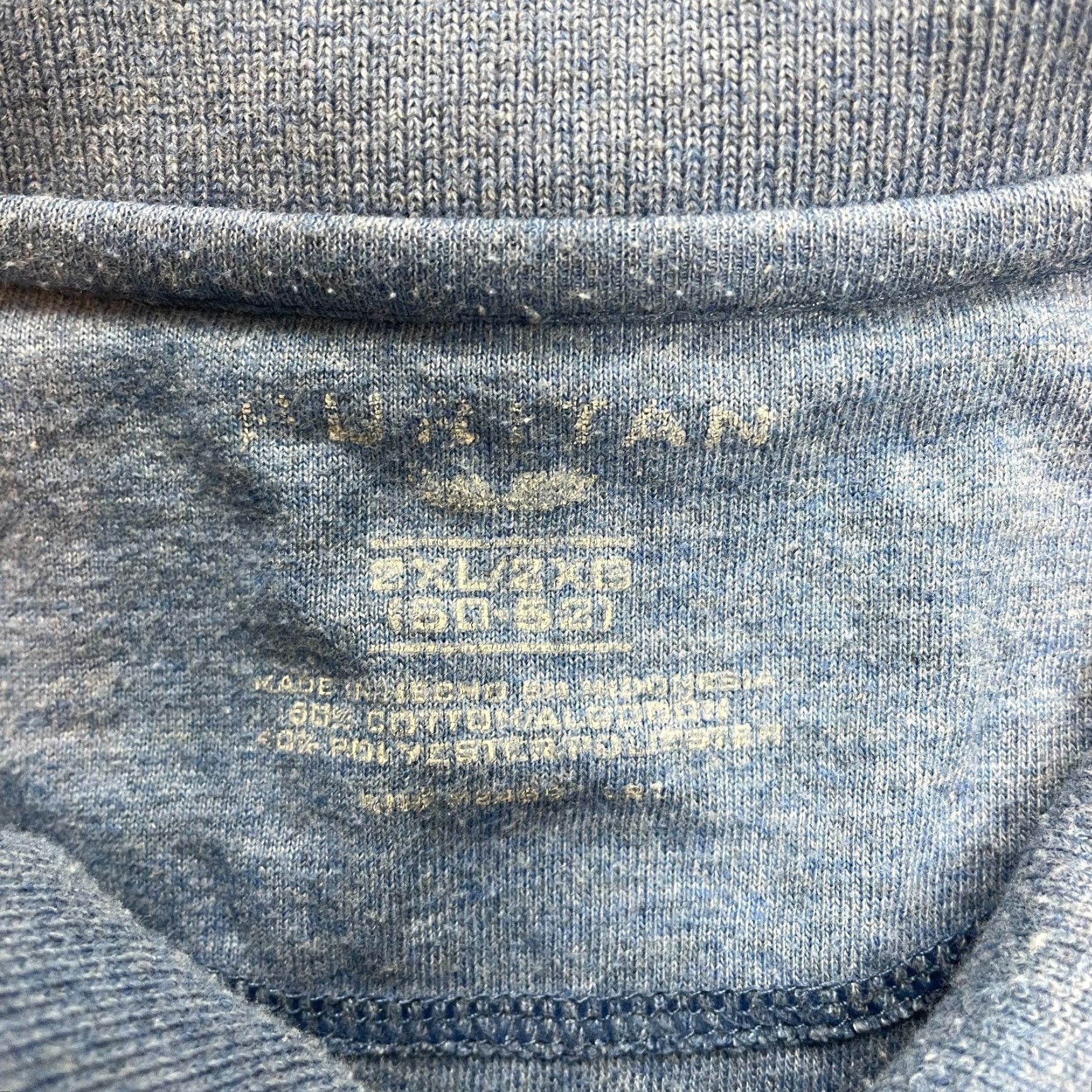 Vintage Puritan Polo Shirt Mens 2XL Blue Check Long Sleeve Polo Shirt Cotton Blend Size US XXL / EU 58 / 5 - 2 Thumbnail