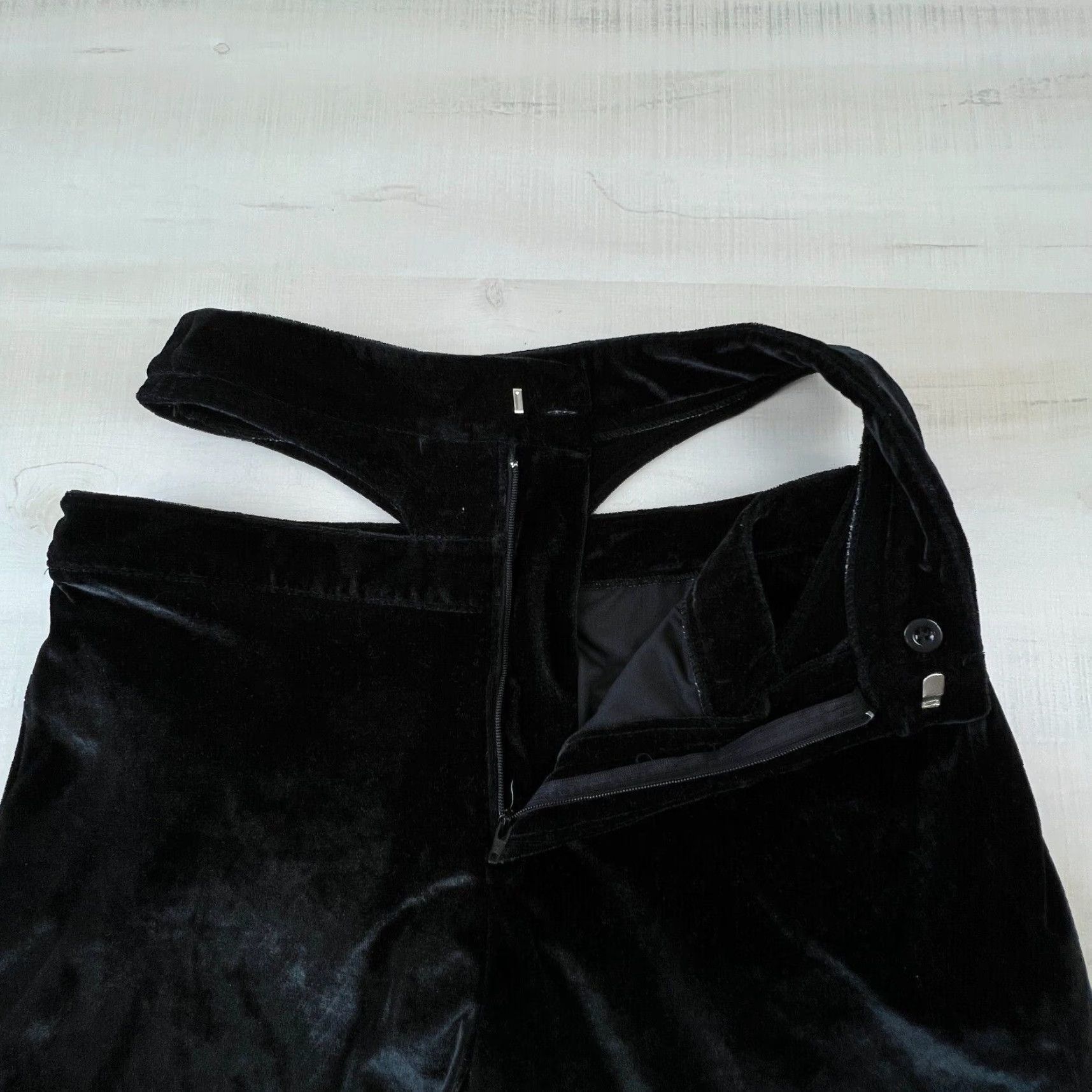 Velvet Youse Womens Velvet Pants Medium Black Straight Leg Size 32" / US 10 / IT 46 - 3 Thumbnail