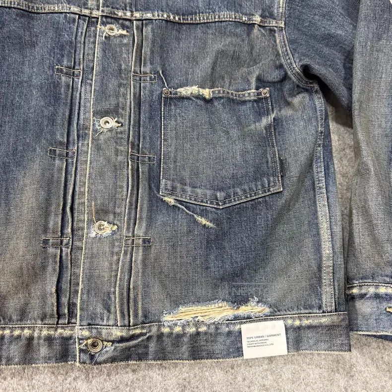 Neighborhood Neighborhood Distressed Destroyed Denim Jacket Size US L / EU 52-54 / 3 - 5 Thumbnail