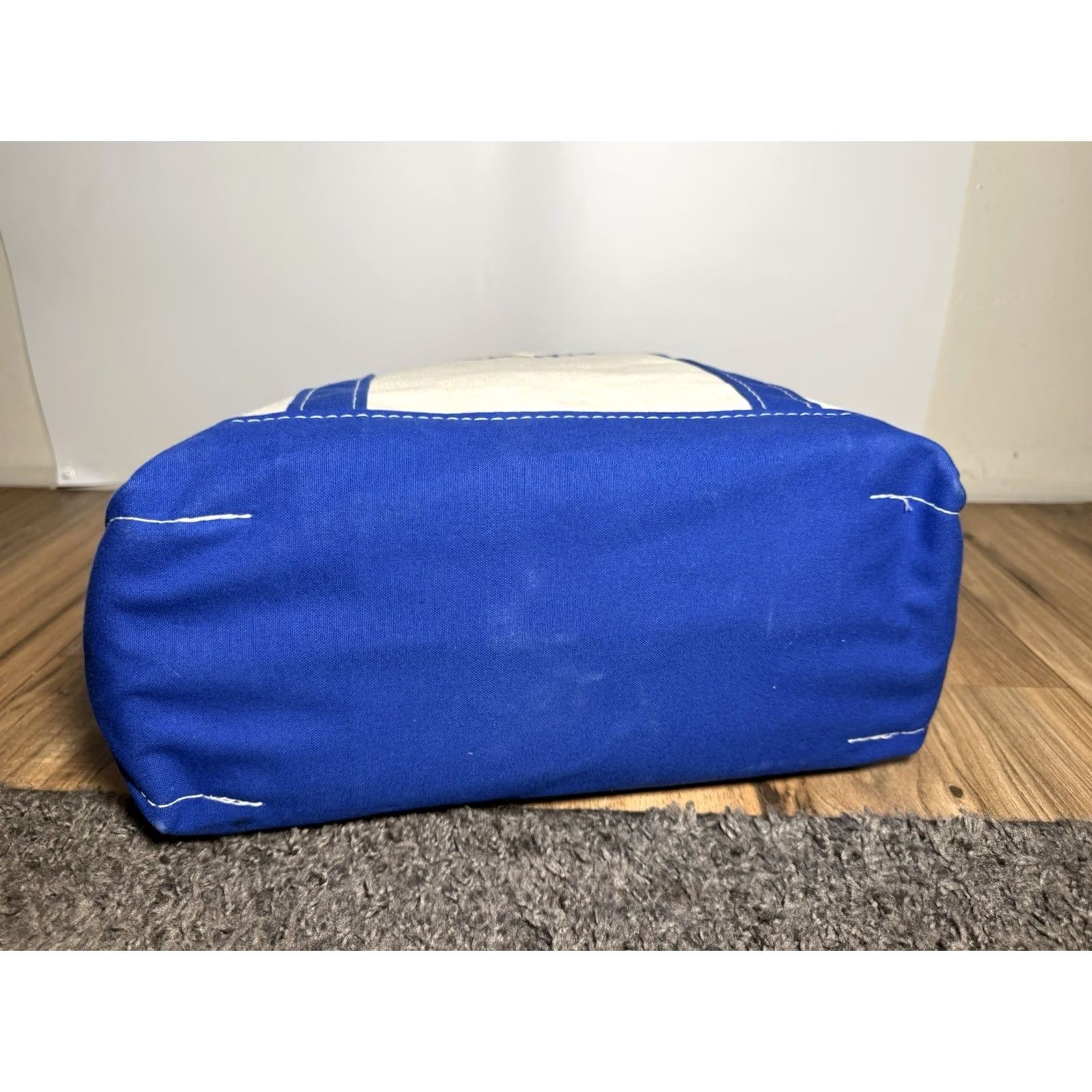 Vintage VINTAGE LL BEAN Boat And Tote Bag Canvas Embroidered “TOMMY” Monogram Blue Almond Medium Bag Womens/Mens Size ONE SIZE - 3 Thumbnail