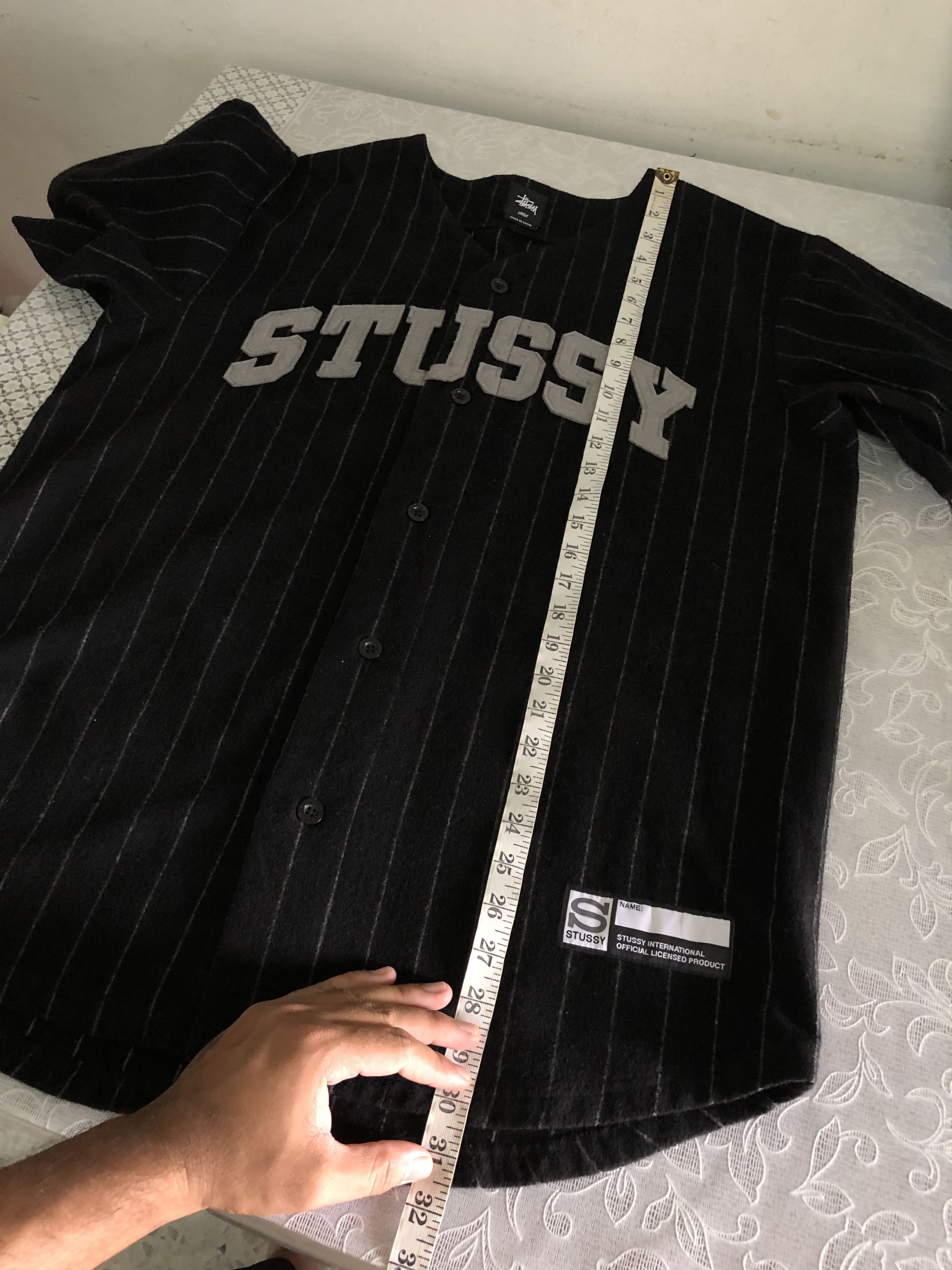 Stussy Rare🥷 Stussy Baseball Wool Shirt Size US L / EU 52-54 / 3 - 17 Thumbnail