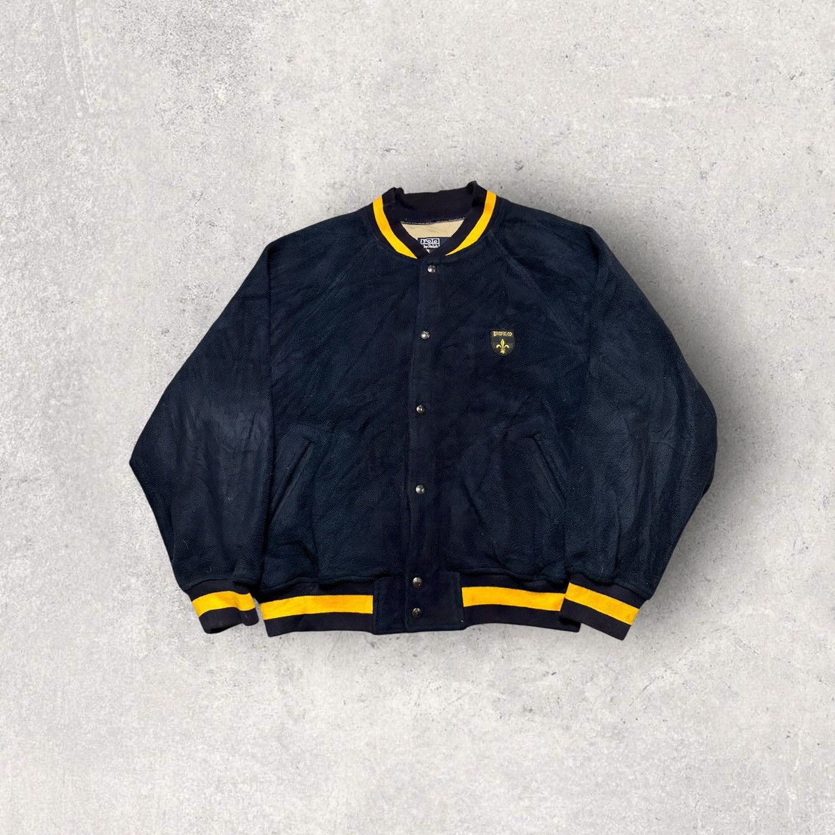 Vintage Vintage Polo fleece bomber jacket Size US L / EU 52-54 / 3 - 1 Thumbnail