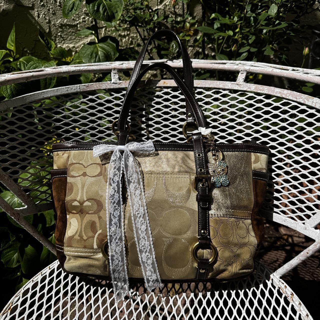 Coach Y2K Brown Coach Patchwork Tote Size ONE SIZE - 1 Thumbnail