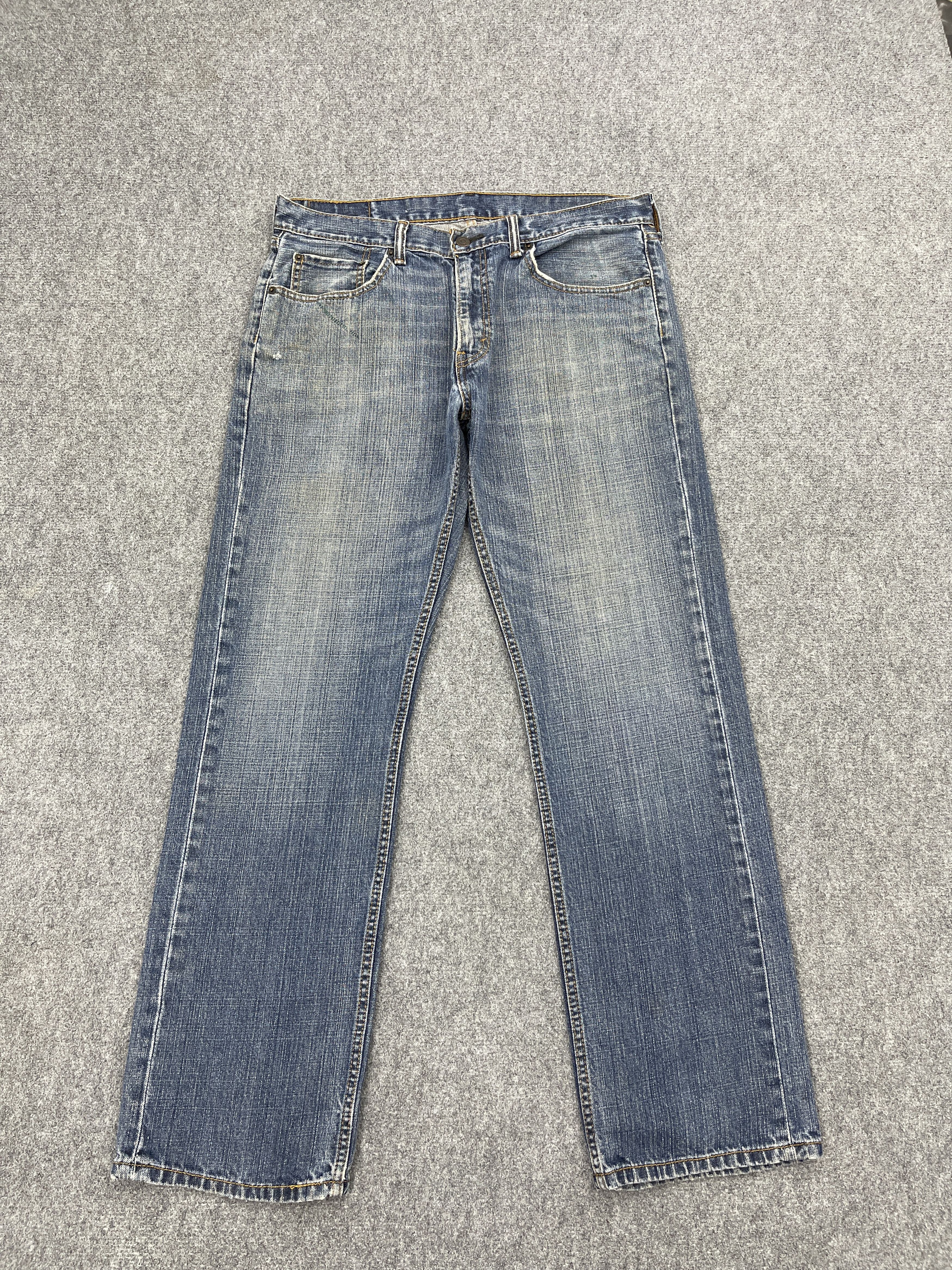 image of Levis 559 Faded Blue Jeans in Blue Denim, Men's (Size 35)