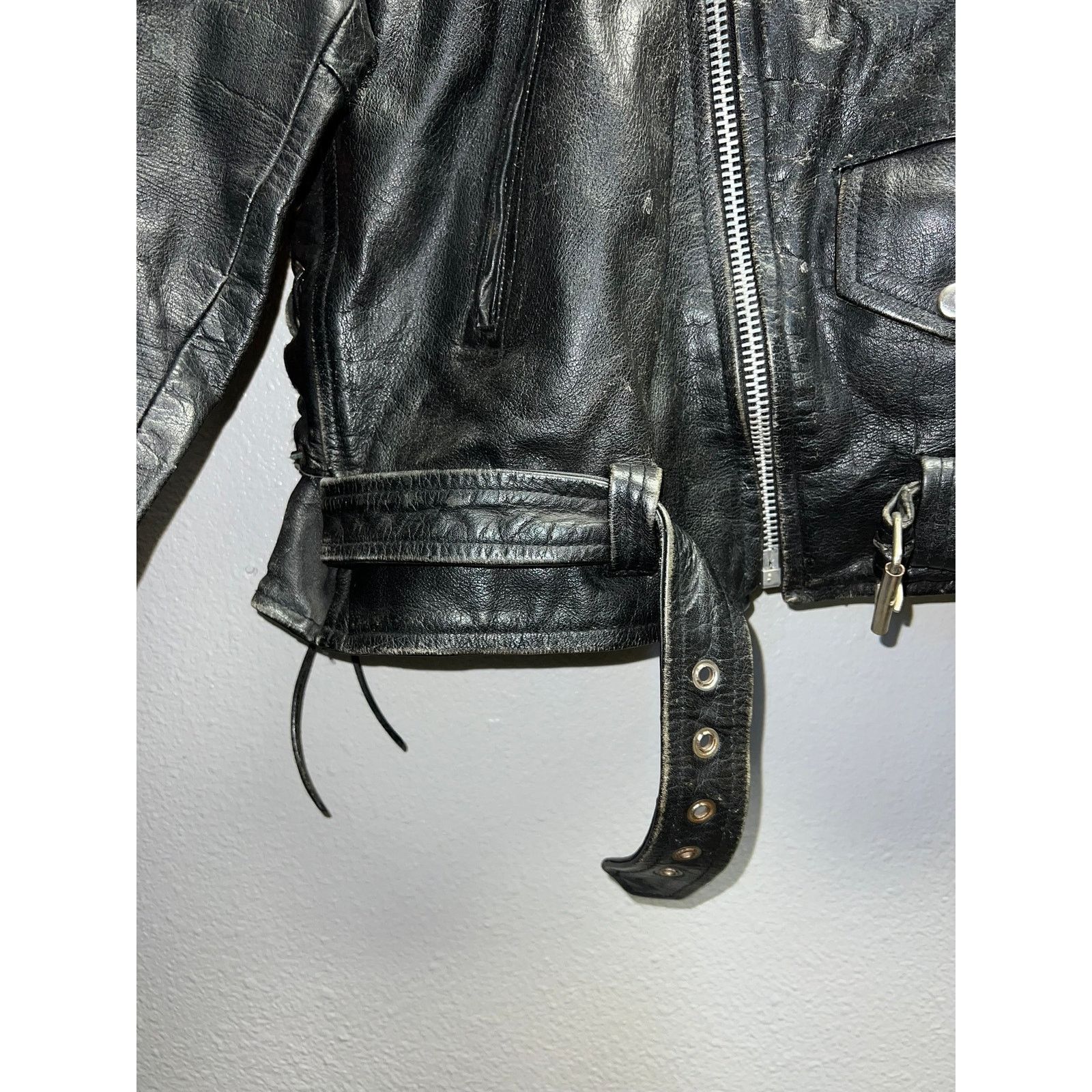 Vintage Vintage Storm Leathers Jacket Full Zip Leather Gear Large Size US L / EU 52-54 / 3 - 6 Thumbnail