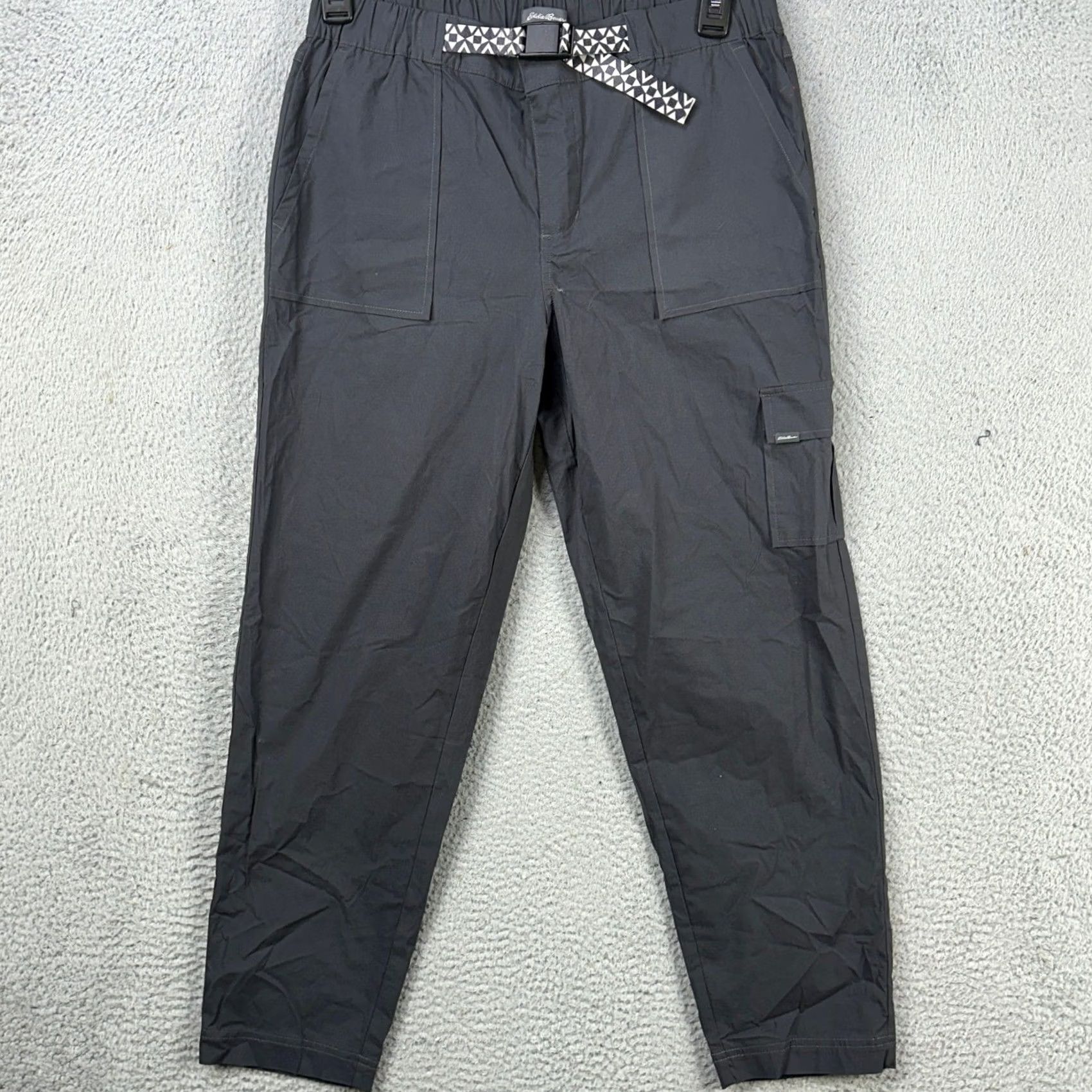 Eddie Bauer Eddie Bauer Pants Cargo Womens Medium Gray Belted Elastic Waist Pocket Stretch Size 32" / US 10 / IT 46 - 2 Thumbnail