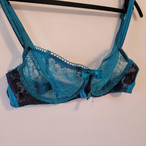 Other Aubade Paris Blue Lace Bra - 36c Size ONE SIZE - 2 Thumbnail
