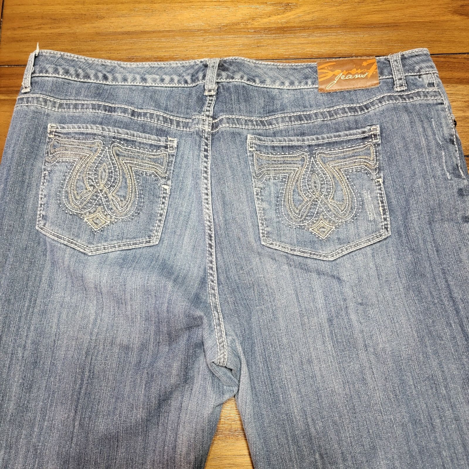 Seven 7 Seven7 Straight Denim Jeans w/ Front Bling - Size 24 Size 42" / US 20 - 6 Thumbnail