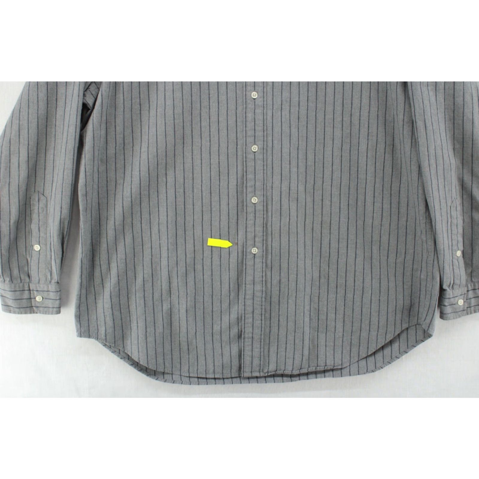Polo Ralph Lauren VINTAGE Polo Ralph Lauren Blake Shirt Men's XL Gray Heavy Cotton Button-Up Long Sleeve Collared Striped Poney Logo 90s Designer City Preppy Workwear Size US XL / EU 56 / 4 - 3 Thumbnail