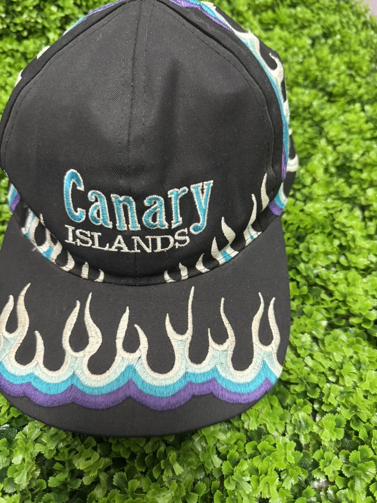 Vintage Vintage Canary Island Flame Throw Black Cap Y2K Size ONE SIZE - 3 Thumbnail