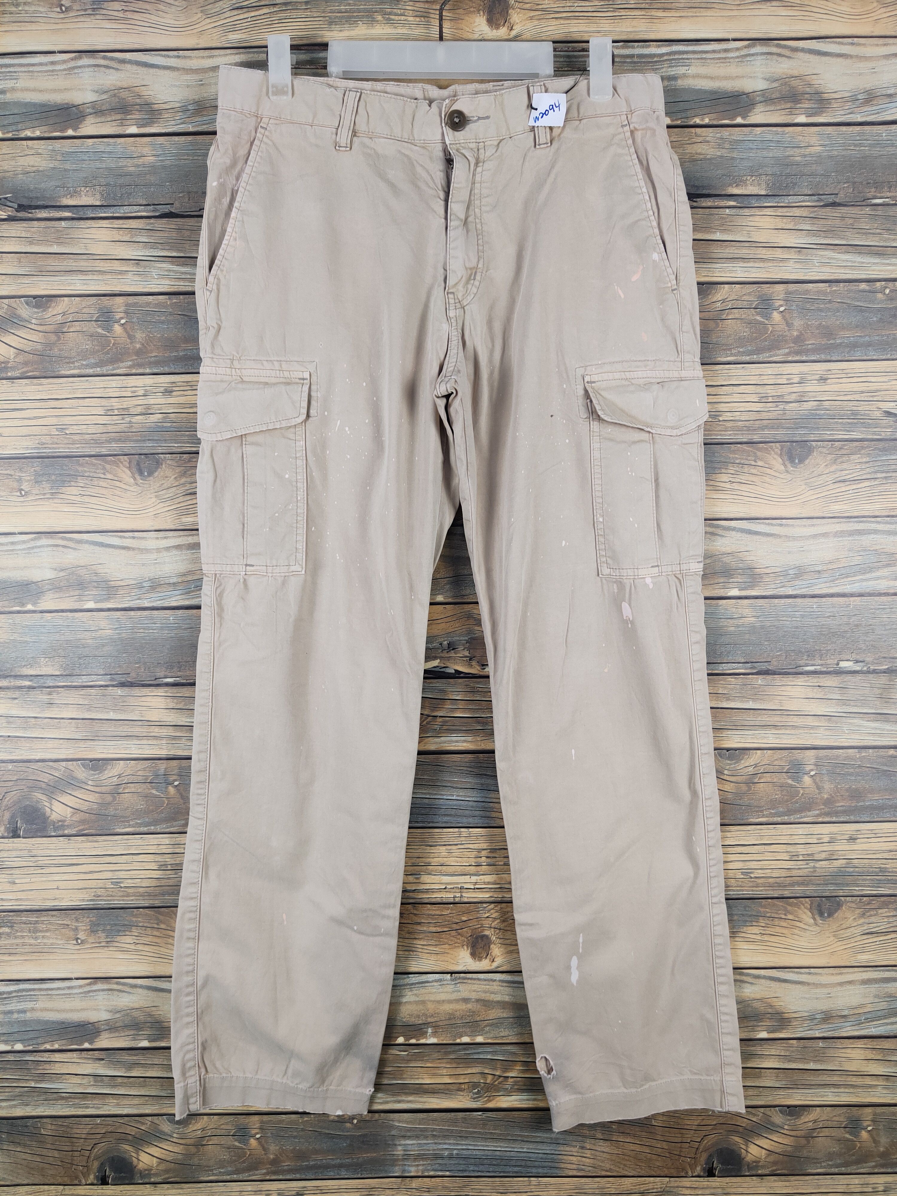 Japanese Brand Uniqlo Beige Multipocket Tactical Cargo Pants #W2094 Size US 33 - 1 Thumbnail