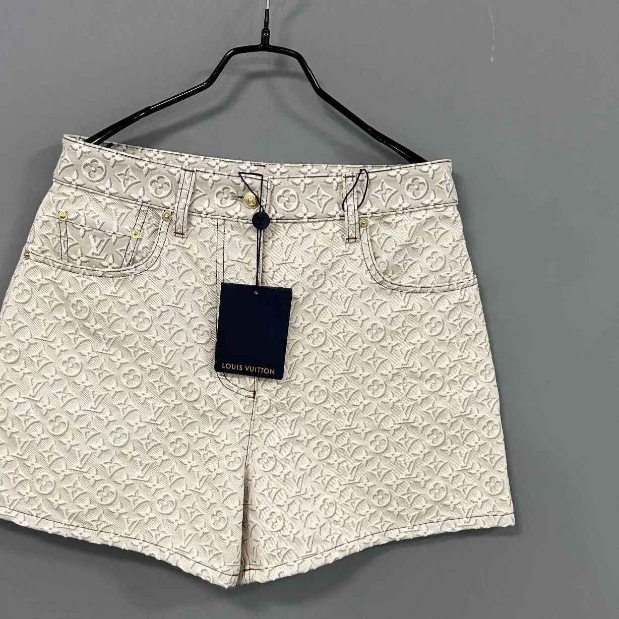 Louis Vuitton Louis Vuitton Monogram All Over Denim Short Size 38 Size 27" / US 4 / IT 40 - 2 Thumbnail