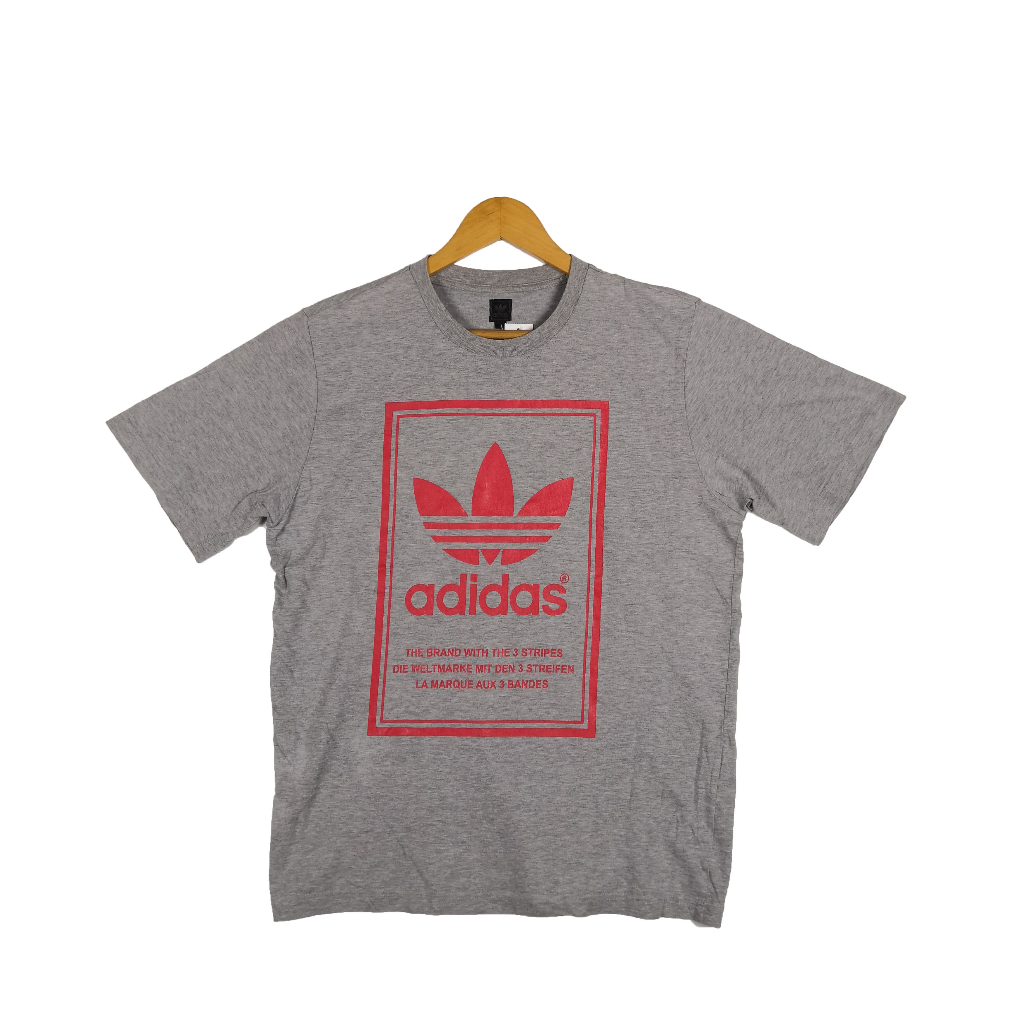 Adidas Vintage 90s Adidas T-Shirt Adidas Mirror Print Trafoil Tees Size US L / EU 52-54 / 3 - 1 Thumbnail