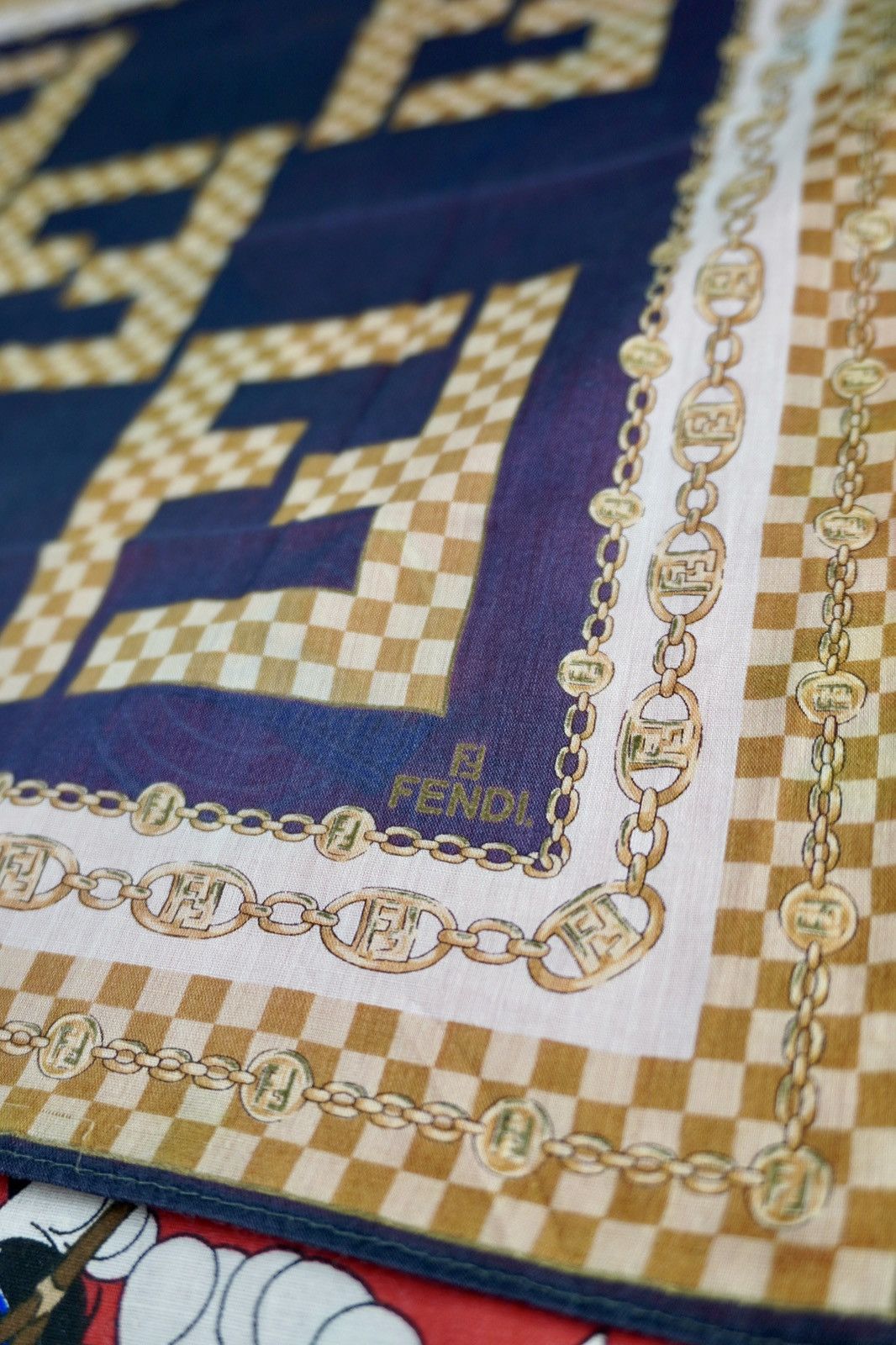 Fendi × Vintage Fendi Handkerchief Bandana Pocketsquare Silk Hand Twill Size ONE SIZE - 5 Thumbnail