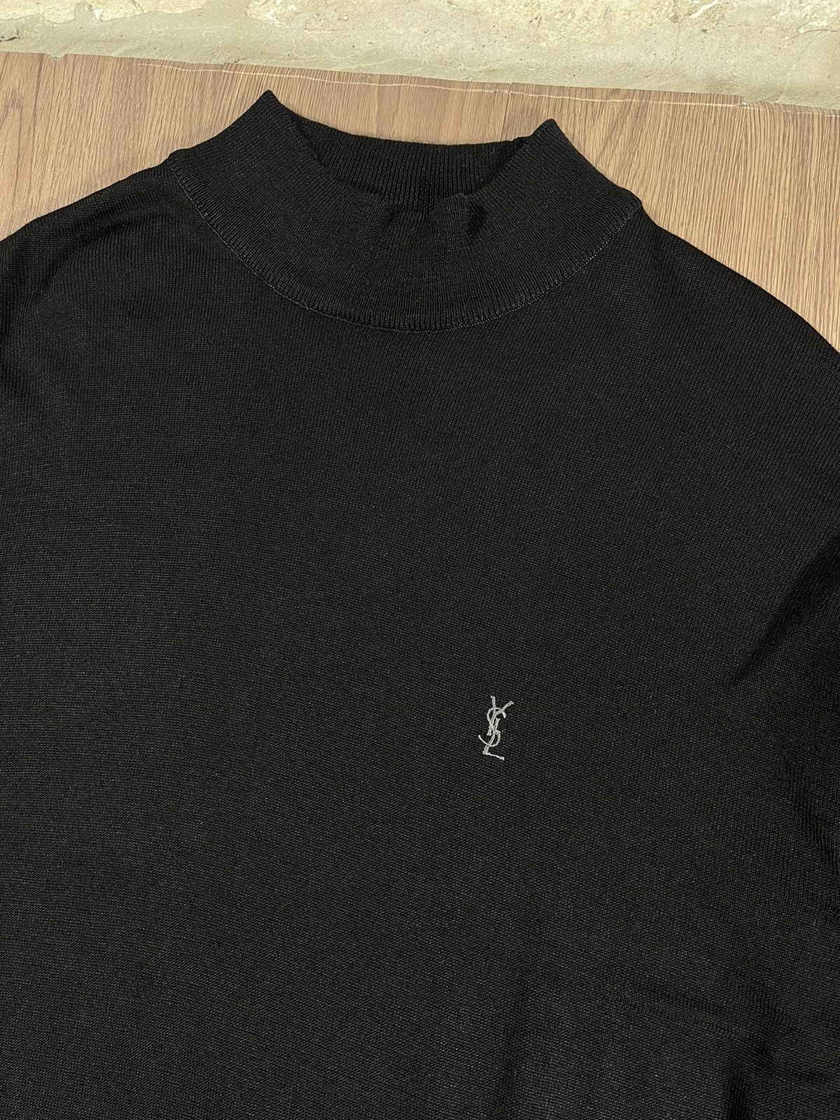 Yves Saint Laurent Yves Saint Laurent Pour Homme High Neck Knit Sweater Size US L / EU 52-54 / 3 - 5 Thumbnail