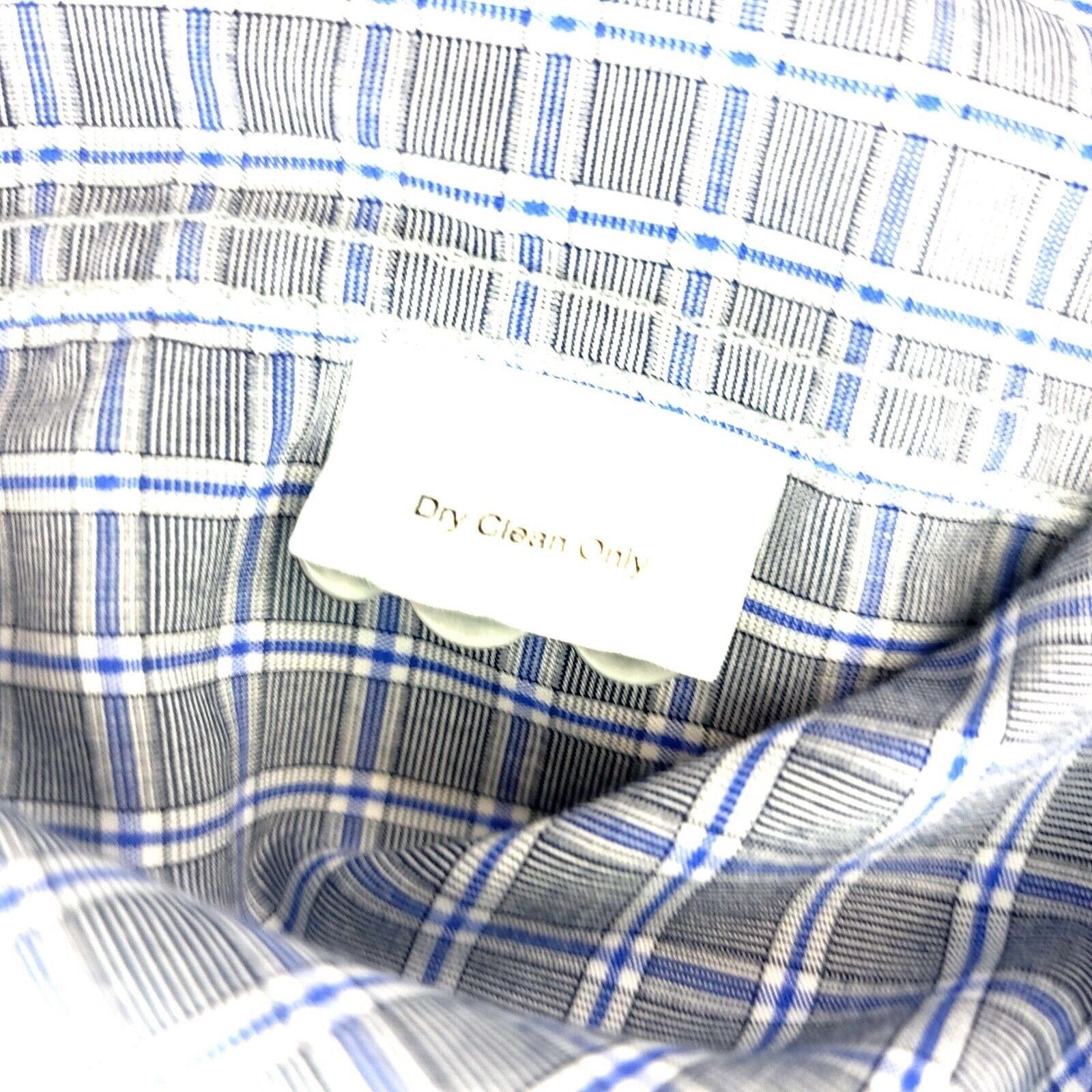Jos. A. Bank Jos A Bank Reserve Cotton Silk XL Gray Blue Plaid Button Fro Size US XL / EU 56 / 4 - 7 Thumbnail