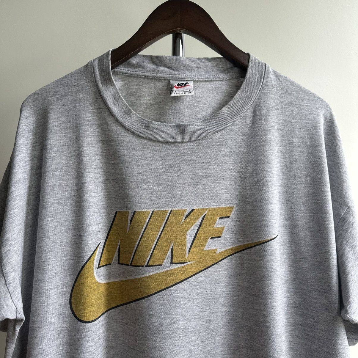 Nike × Vintage Vintage 90s Nike Swoosh Big Logo Tee Size US L / EU 52-54 / 3 - 2 Thumbnail