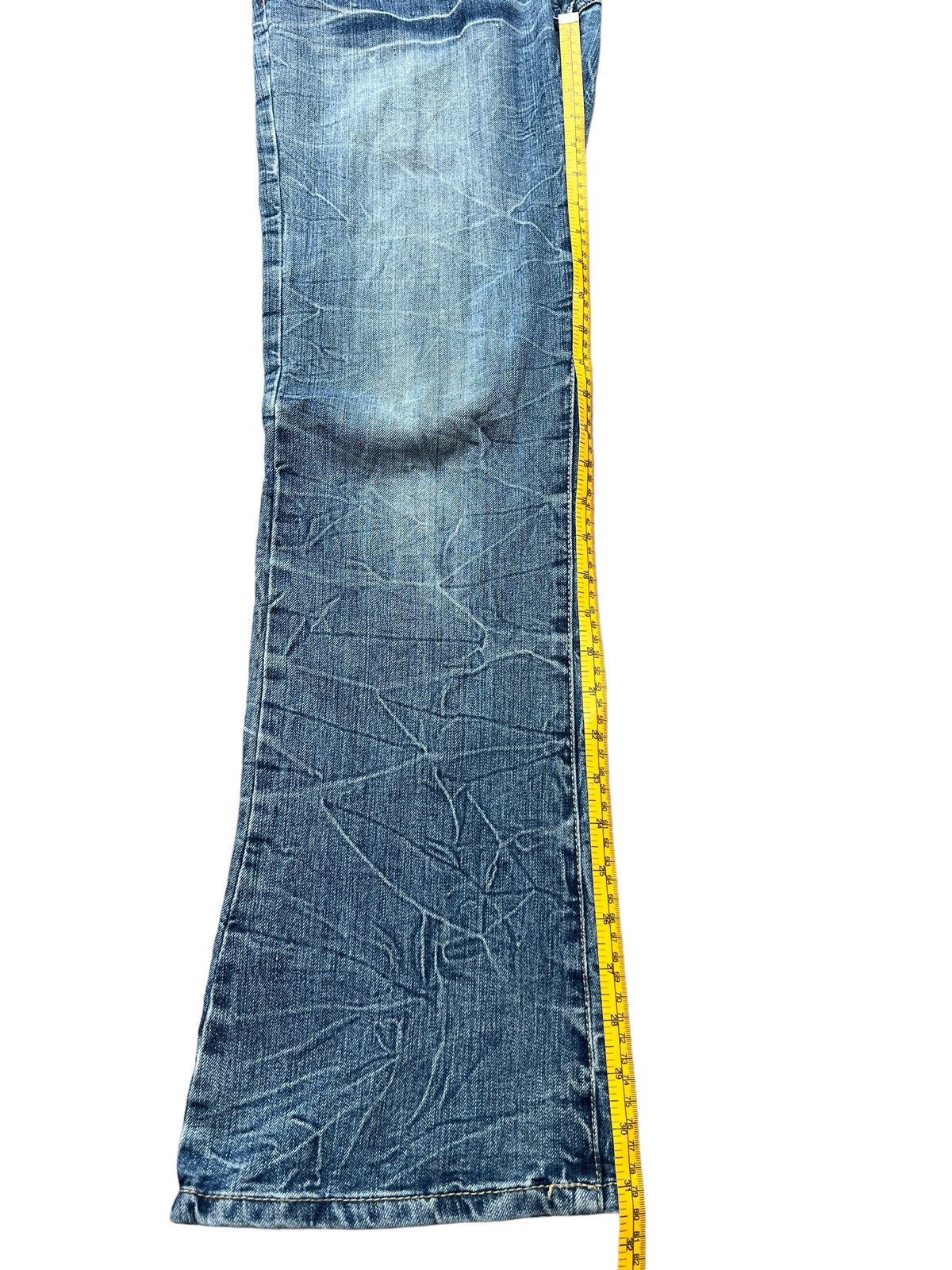 Japanese Brand Aft Distressed Faded Flare Jeans 34x31.5