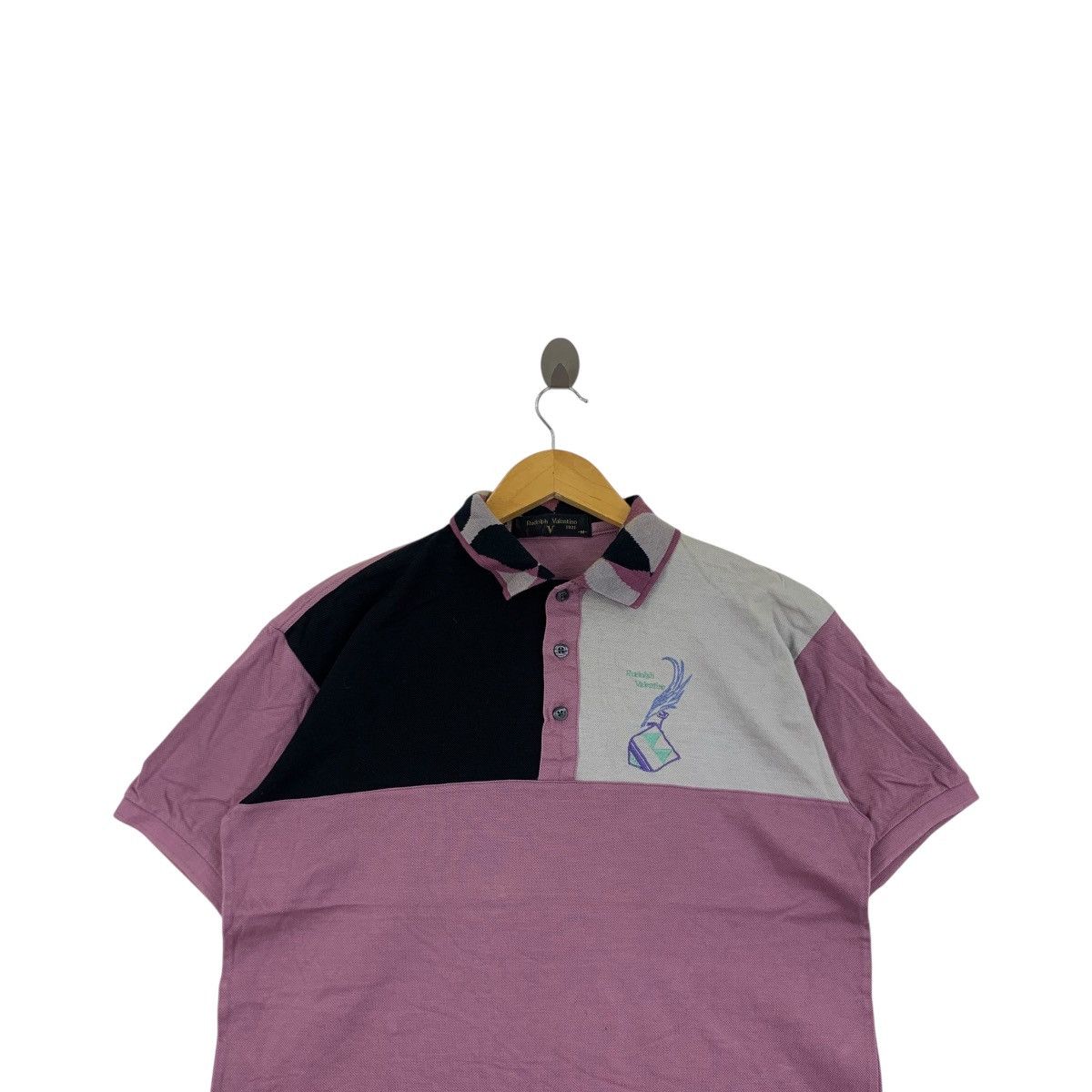 Vintage Vintage RUDOLPH VALENTINO ITALY Embroidered Polo Size M / US 6-8 / IT 42-44 - 2 Thumbnail