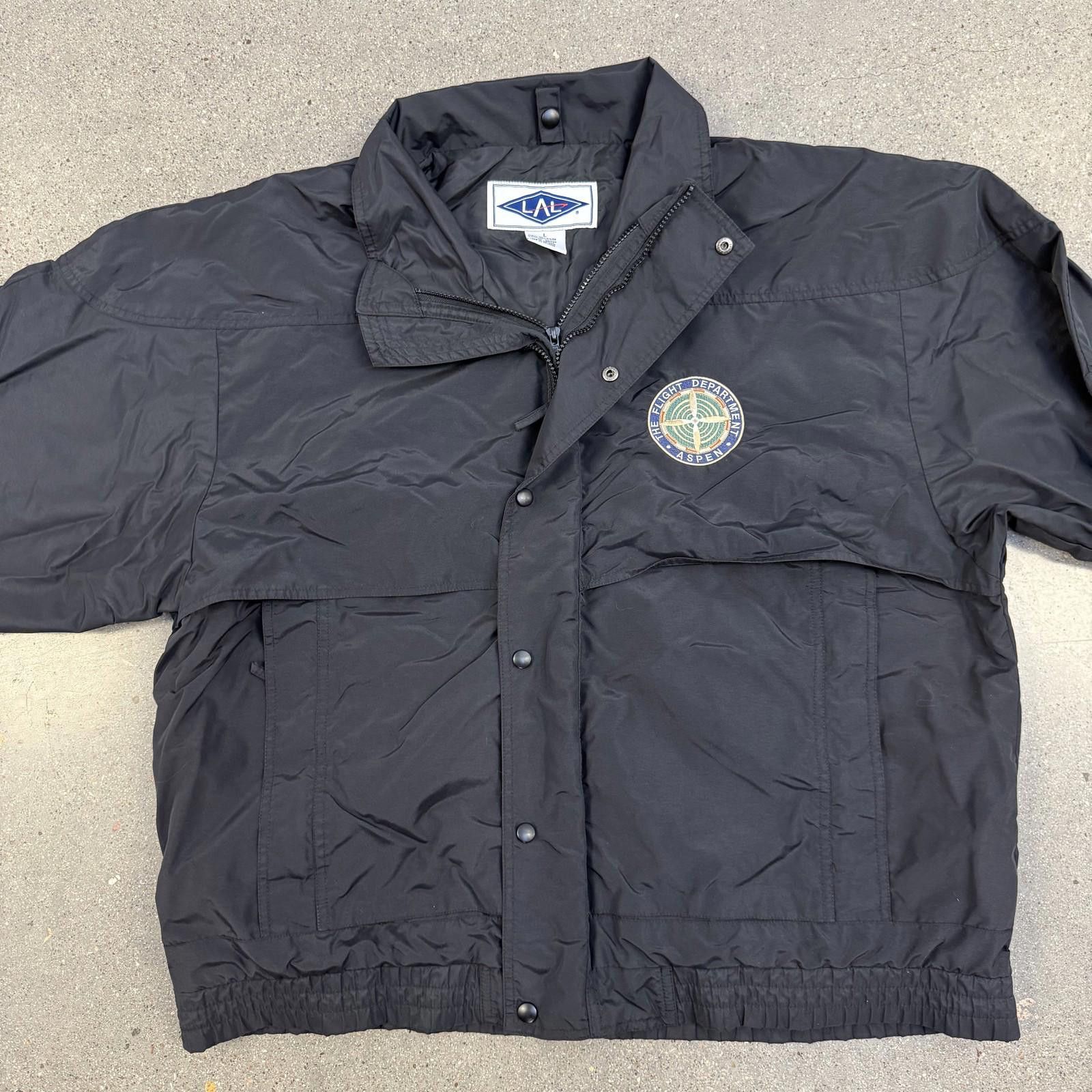Designer Vtg 90s Aspen Flight Dept Jacket Mens L Nylon Windbreaker Size US L / EU 52-54 / 3 - 1 Thumbnail