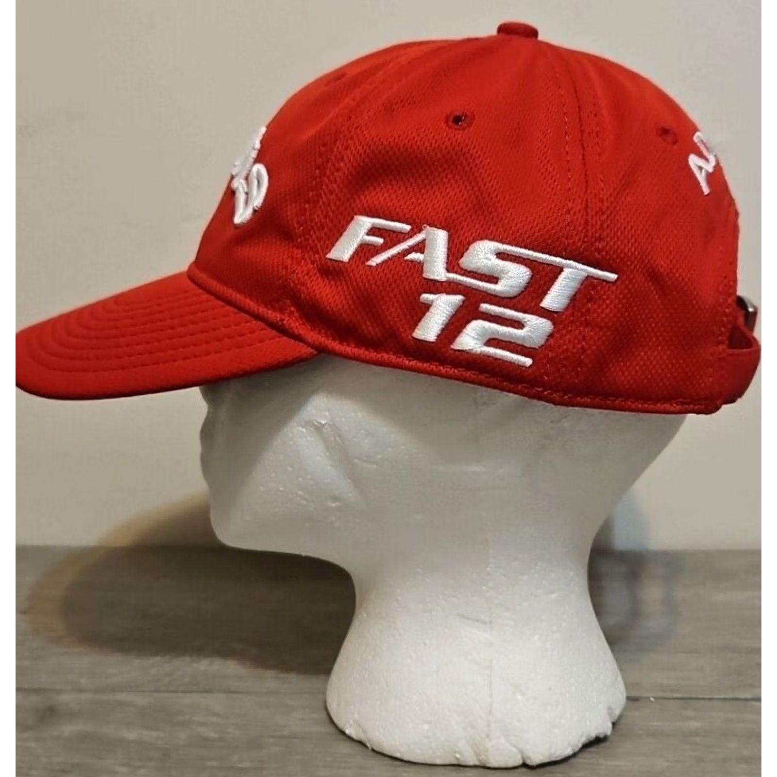 New Era New Era Adams Golf Hat Womens Red Baseball Cap Sports Club Course Logo Size ONE SIZE - 3 Thumbnail