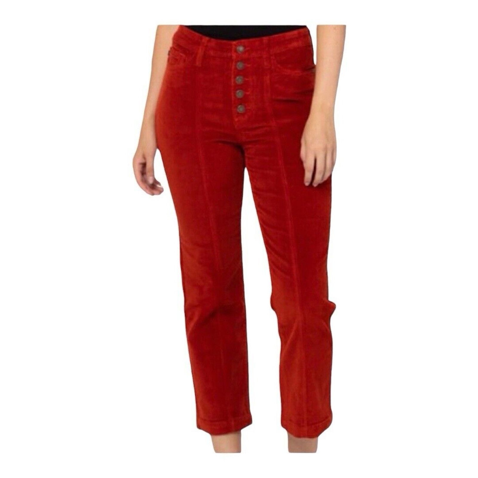 Judy Blue Corduroy Ankle Straight High Waist Pants