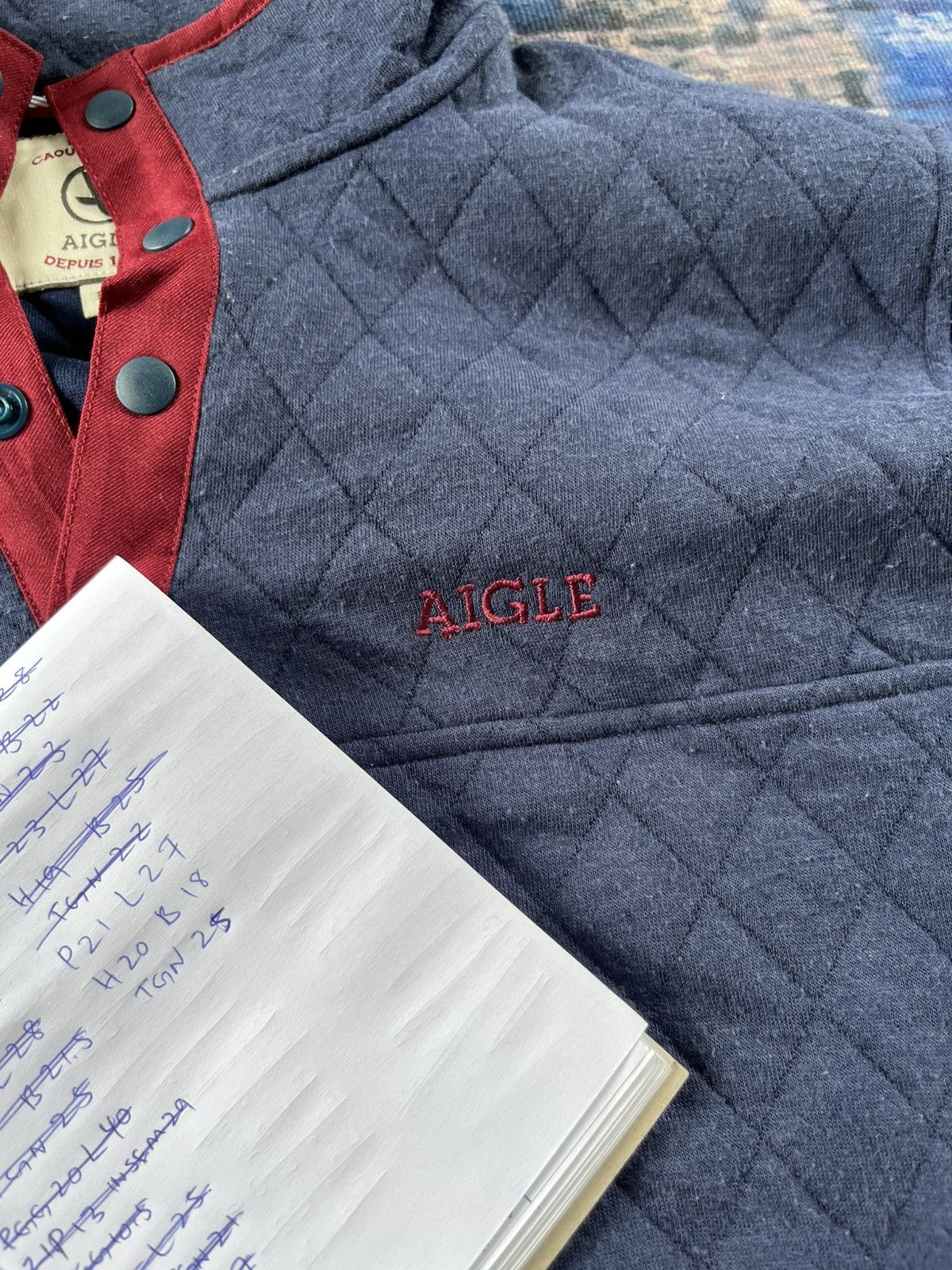 Aigle × Designer 🔥Aigle Quilted Half Button Sweatshirt Y2K Size US L / EU 52-54 / 3 - 6 Thumbnail