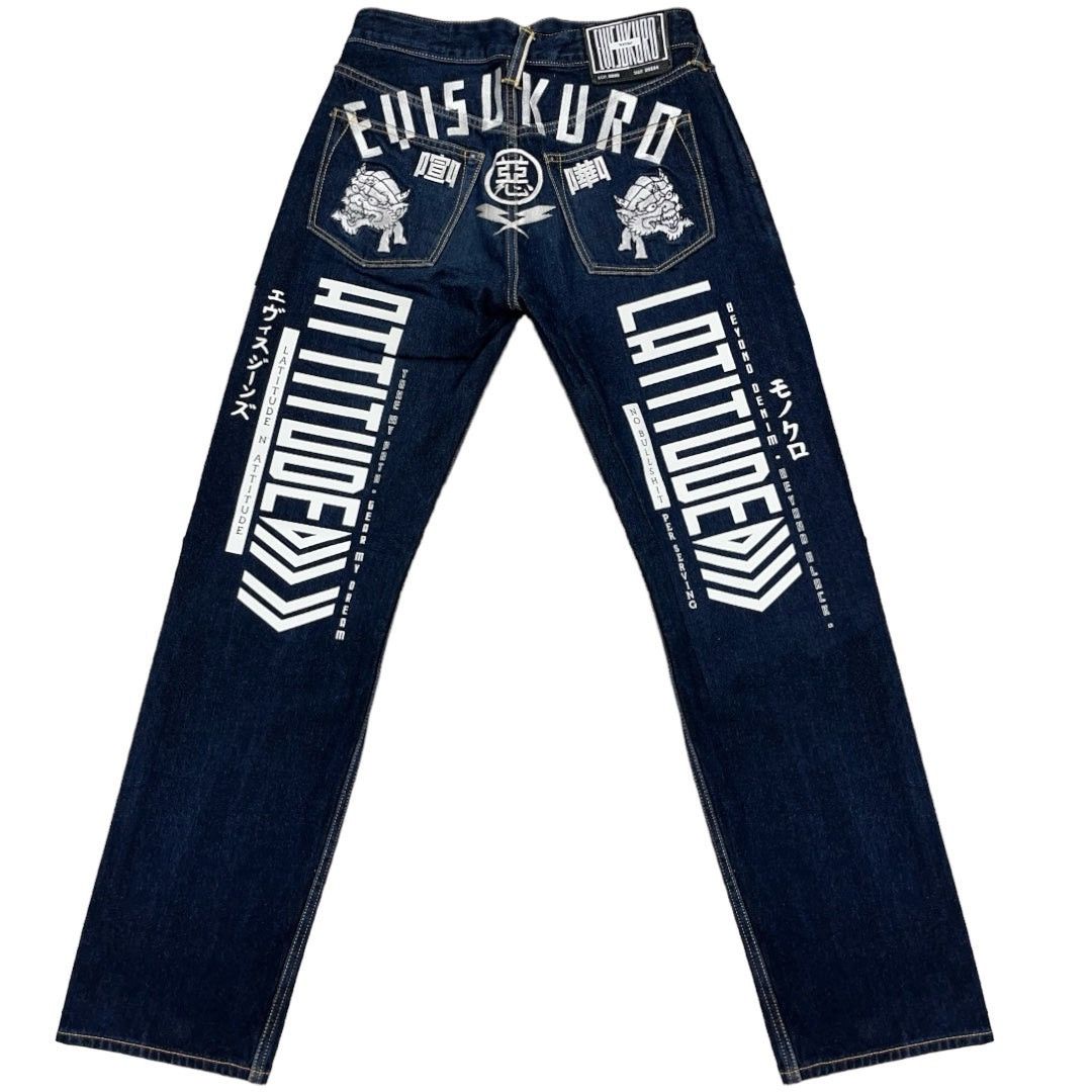 Evisu × Japanese Brand × Vintage EVISU KURO SELVEDGE DENIM [28-26] Size US 28 / EU 44 - 1 Thumbnail