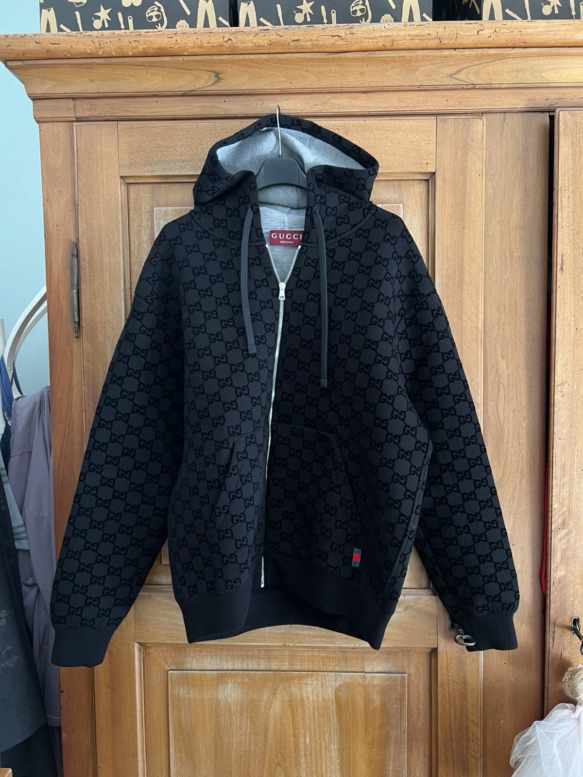 Gucci Deadstock Gucci Printed AllOver Printed Jersey Zipped Hoodie Size US M / EU 48-50 / 2 - 4 Thumbnail