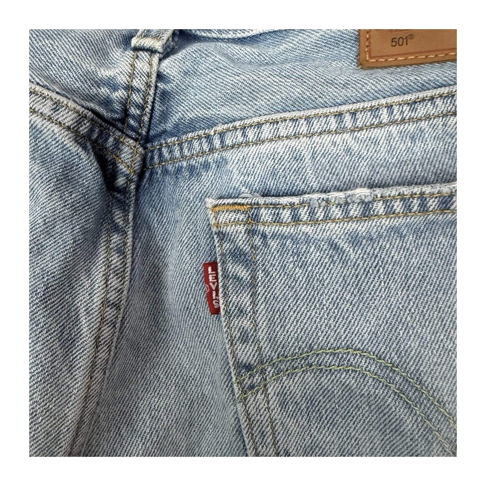 Levi's Levis 501 Big E Distressed Womens Jeans Button Fly Cotton Li Size US 27 - 3 Thumbnail