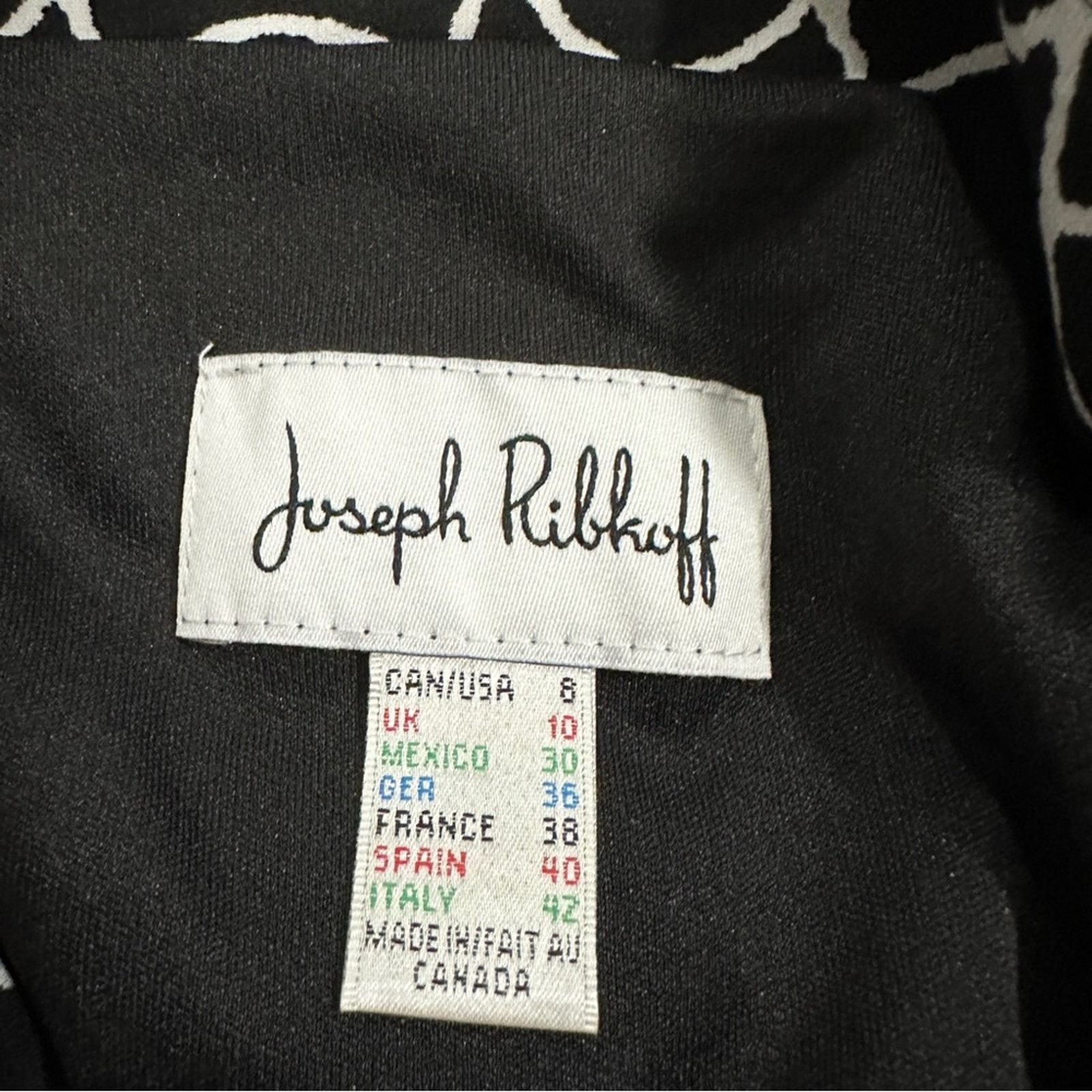 Joseph Ribkoff Joseph Ribkoff Black White Blue Long Sleeve Shift Dress Sz 8 Size M / US 6-8 / IT 42-44 - 7 Thumbnail