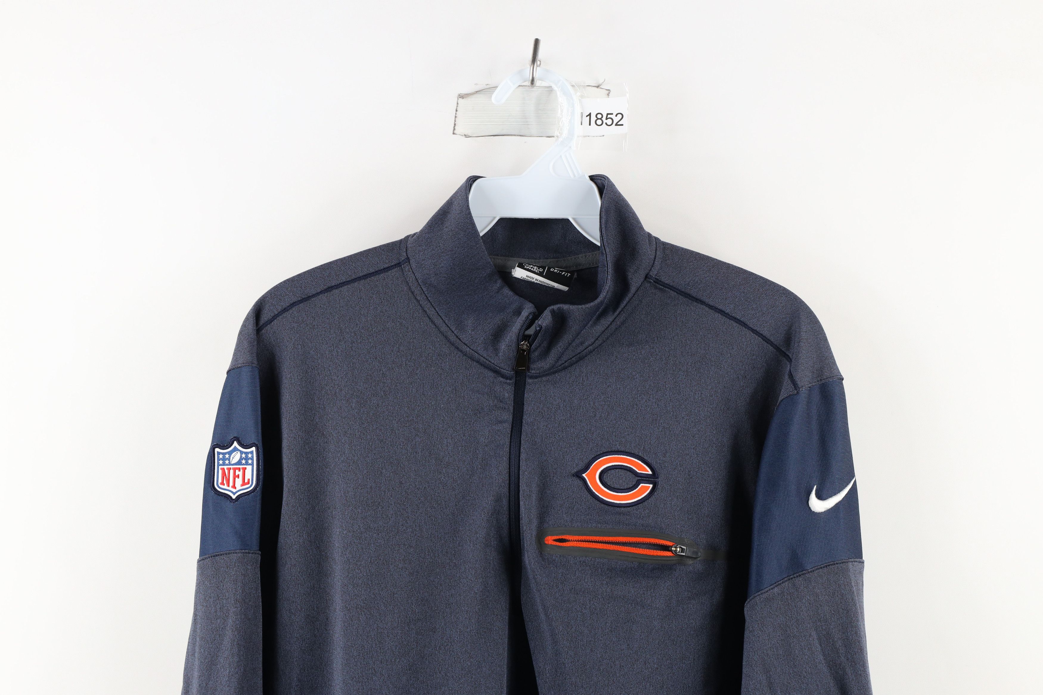 Nike × Vintage Nike On Field Bears Football Half Zip Pullover Jacket Top Size US M / EU 48-50 / 2 - 2 Thumbnail