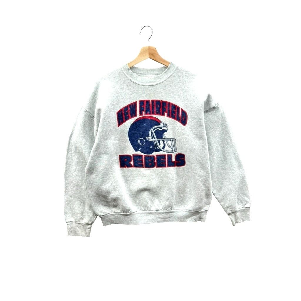 Fruit Of The Loom × Vintage 1990's New Fairfield Rebels USA Football Crewneck Size US XL / EU 56 / 4 - 1 Thumbnail