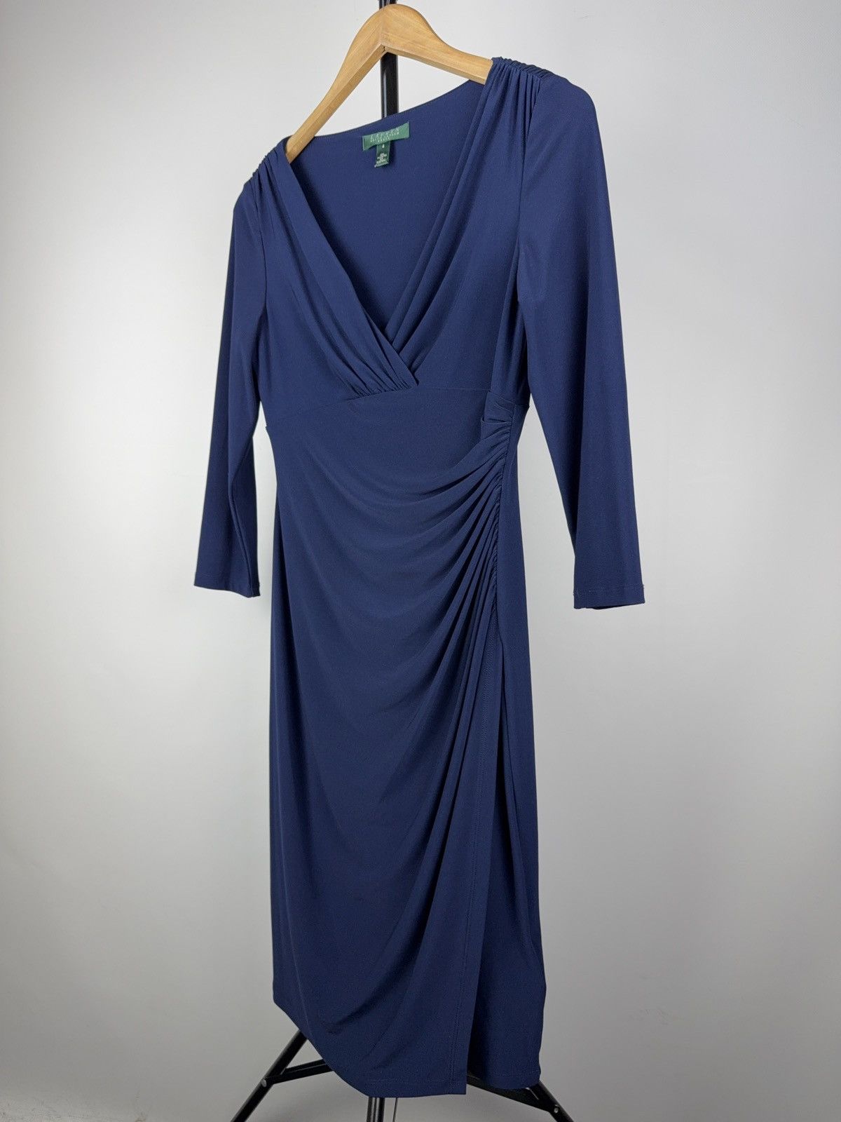 Polo Ralph Lauren Vintage 00s Luxury Polo Ralph Lauren Blue Sexy Dress Retro Size S / US 4 / IT 40 - 1 Thumbnail