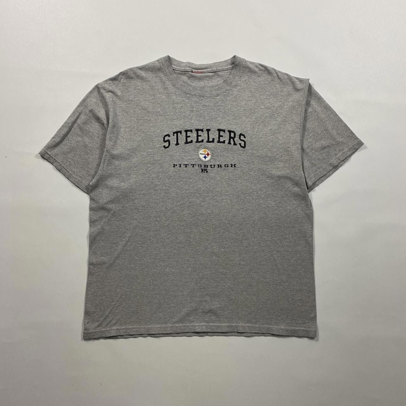 NFL Grey vintage 90s Steelers embroidered logo T-shirt s Size US XL / EU 56 / 4 - 1 Thumbnail