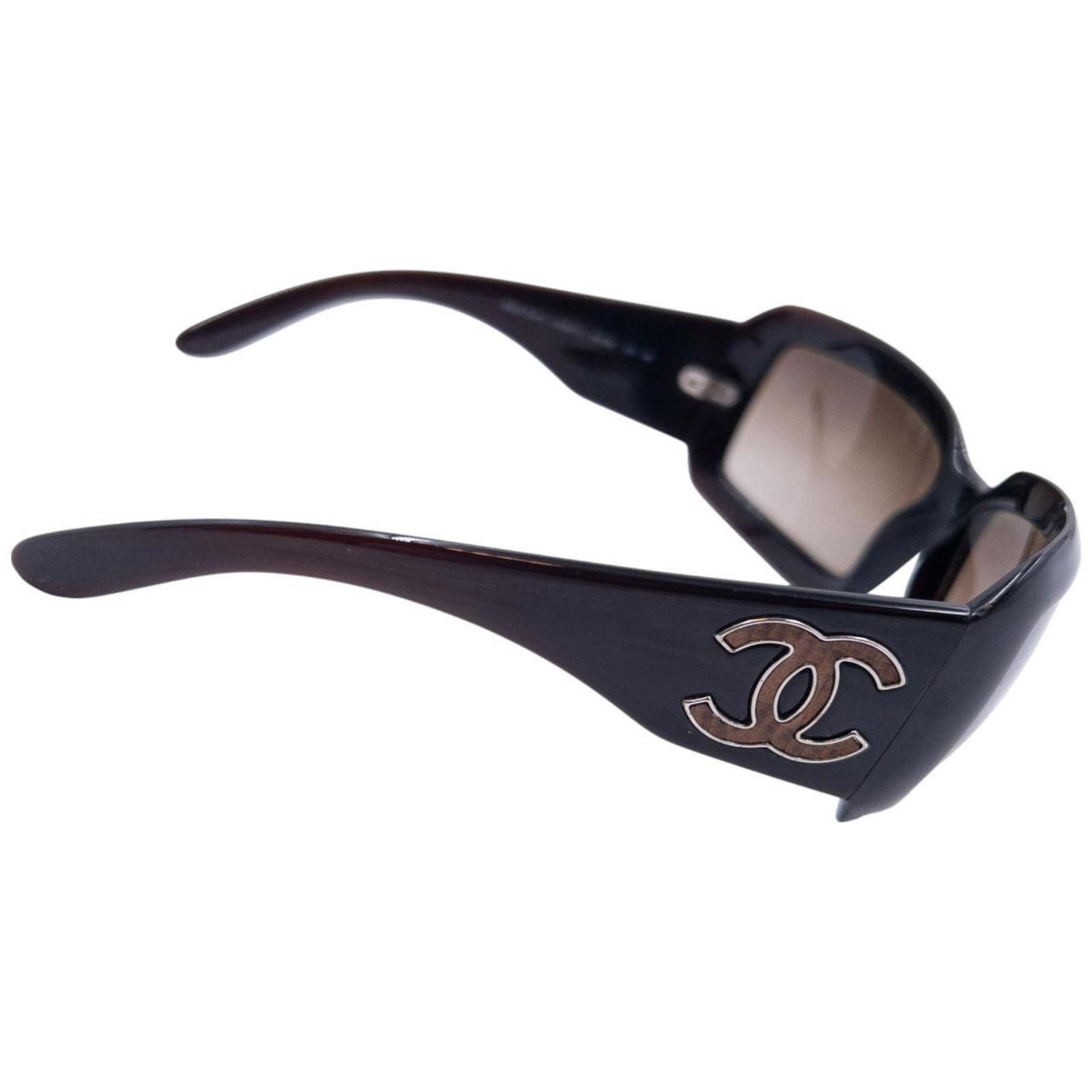 Chanel Vintage Chanel Crocodile Logo Sunglasses Size ONE SIZE - 3 Thumbnail