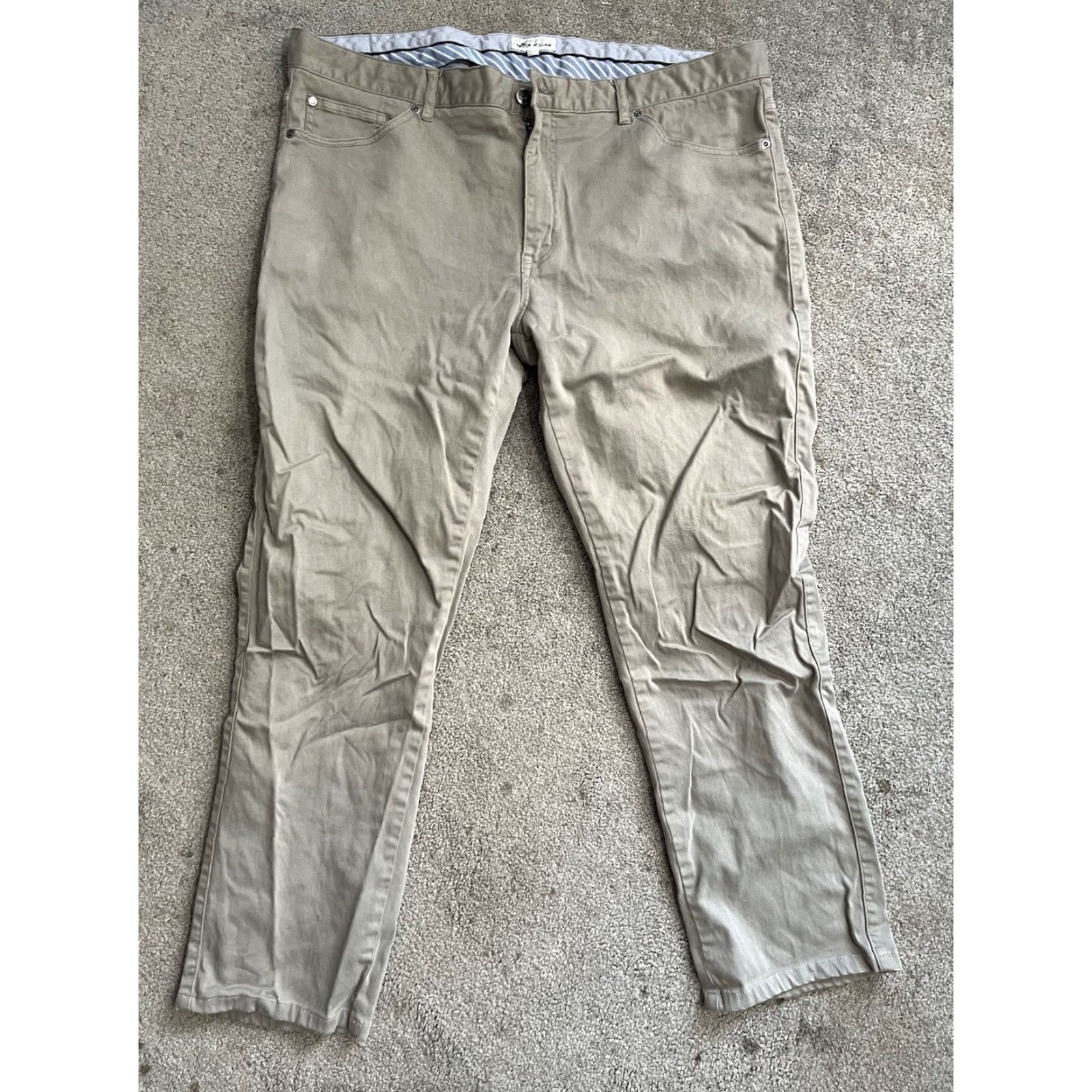 Peter Millar Peter Millar Jeans Mens Size 40x27 Beige Flat Front Straight 5 Pocket Cotton Size US 40 / EU 56 - 2 Thumbnail