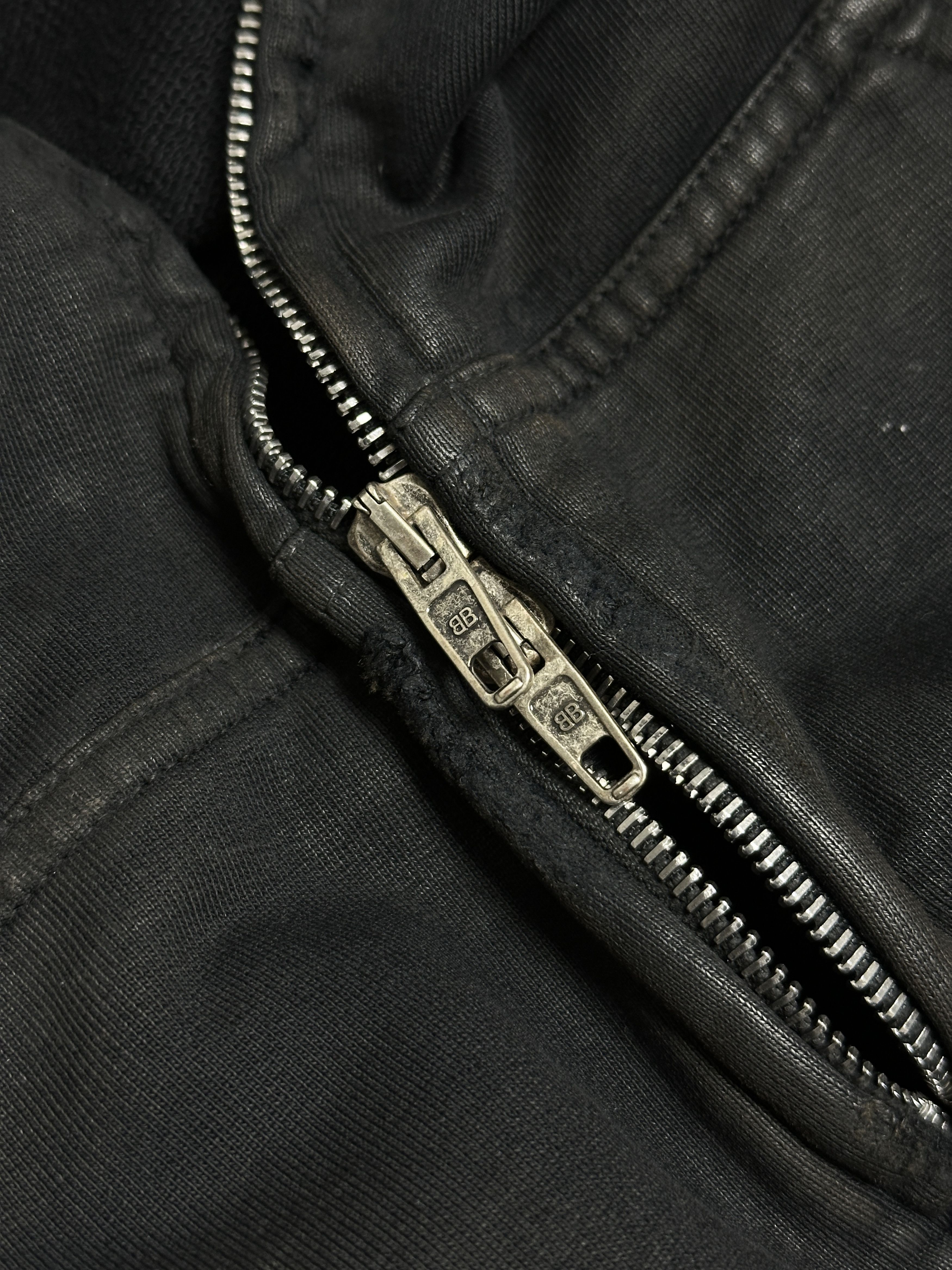 Balenciaga Balenciaga "Mud Show" Distressed Zip-Up Hoodie Size US XS / EU 42 / 0 - 5 Thumbnail