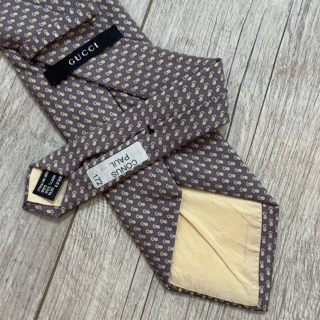 Gucci Vintage Gucci Silk Tie Size ONE SIZE - 5 Thumbnail
