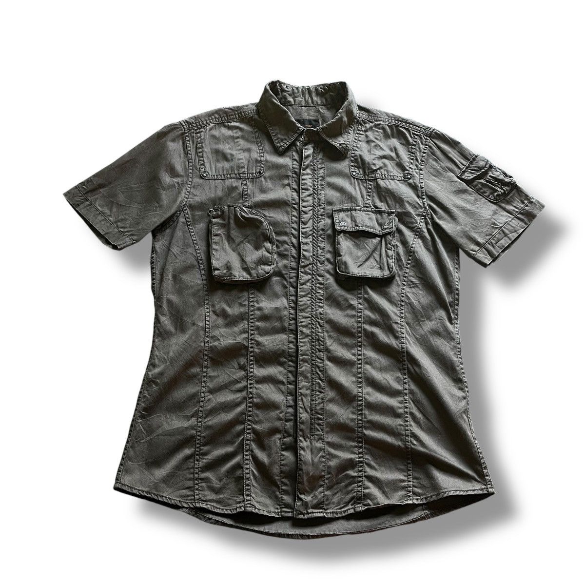 Issey Miyake OFFER🤝 TETE HOMME ISSEY MIYAKE ARMY STYLE ZIPPED UP SHIRT Size US M / EU 48-50 / 2 - 1 Thumbnail