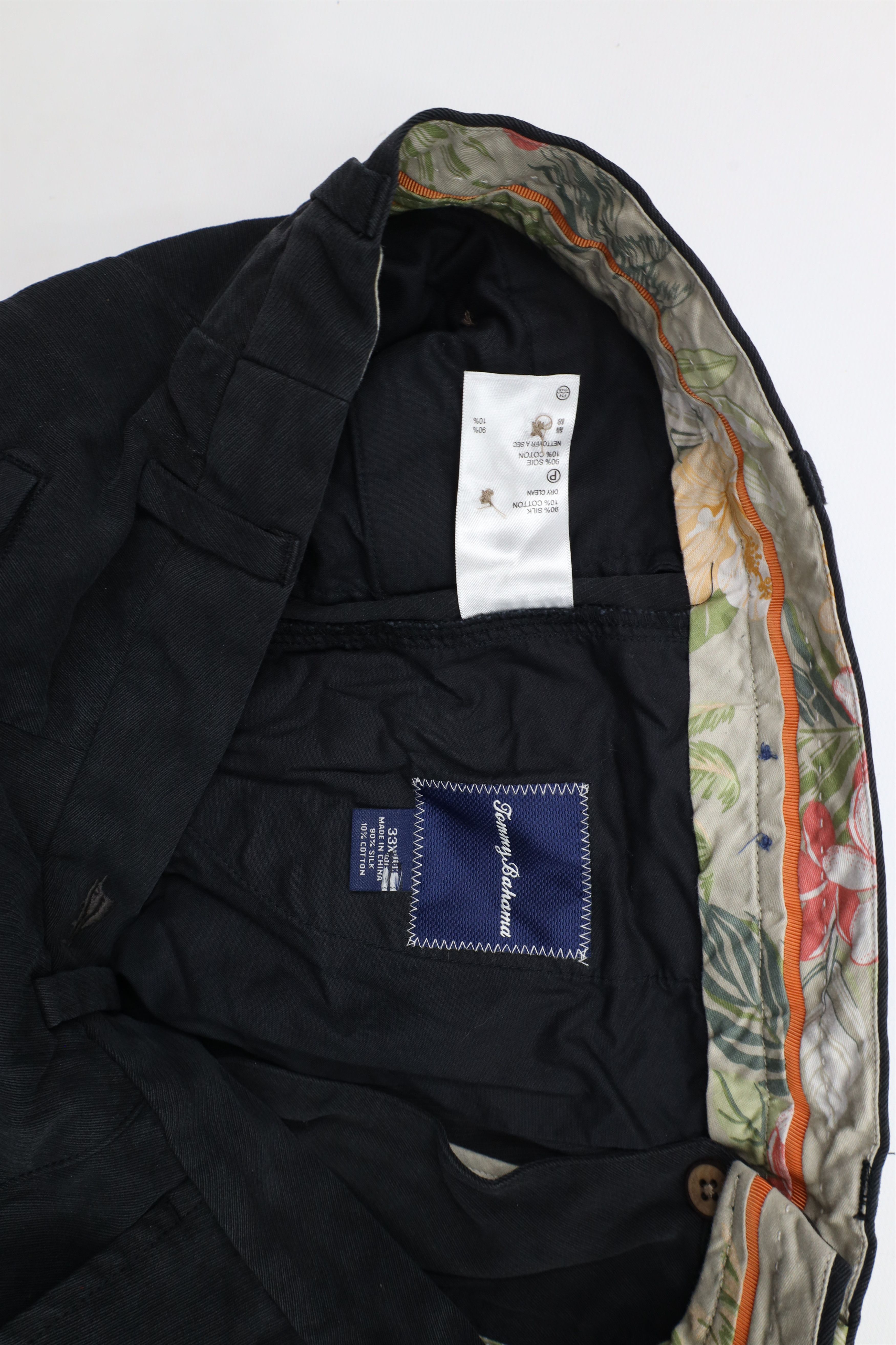 Tommy Bahama × Vintage Vintage Y2K Tommy Bahama Blend Wide Leg Chino Pants Black Size US 33 - 7 Thumbnail