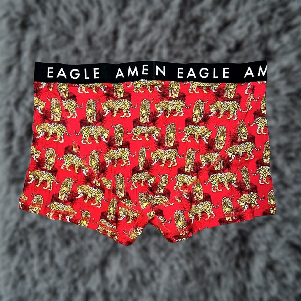 American Eagle Outfitters American Eagle Leopard Boxer Brief - 3XL Men Underwear Regular Red Boxer Briefs 3XL Size 48R - 1 Thumbnail