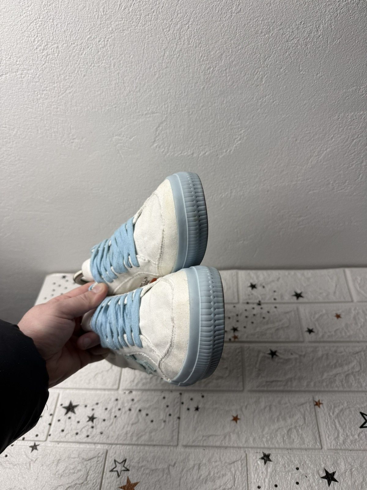 Off-White Off-White Low Vulcanized Canvas White/Blue US7 UK6.5 EUR41 Size US 7 / EU 40 - 5 Thumbnail