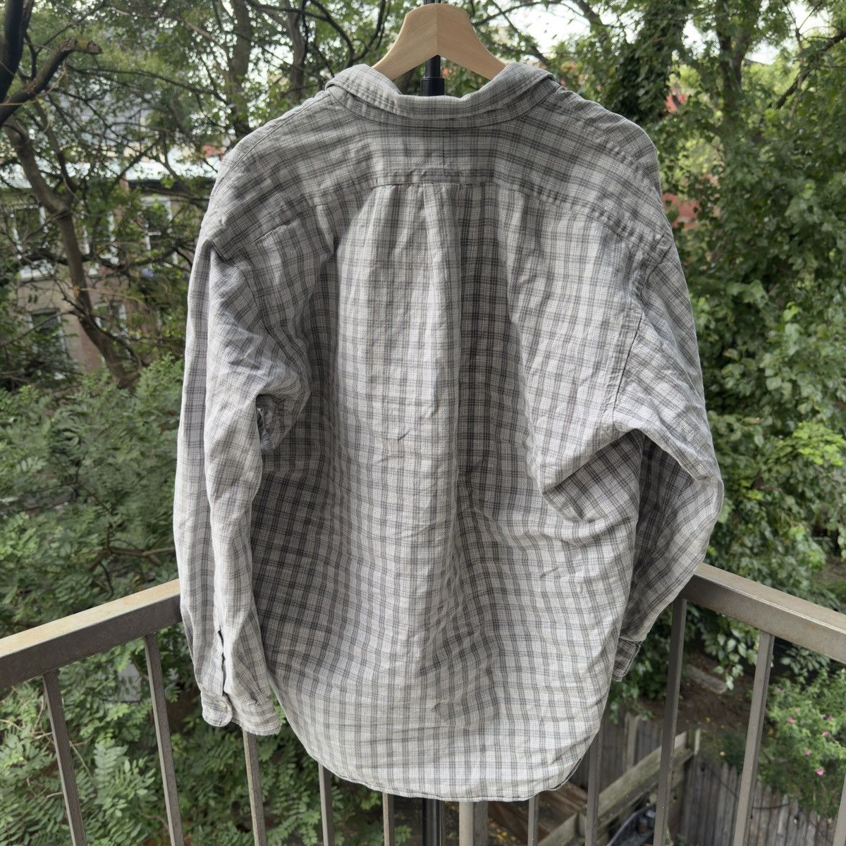Vintage Polo Ralph Lauren Gray Plaid Shirt Skater Faded ERD Grunge Size US L / EU 52-54 / 3 - 4 Thumbnail