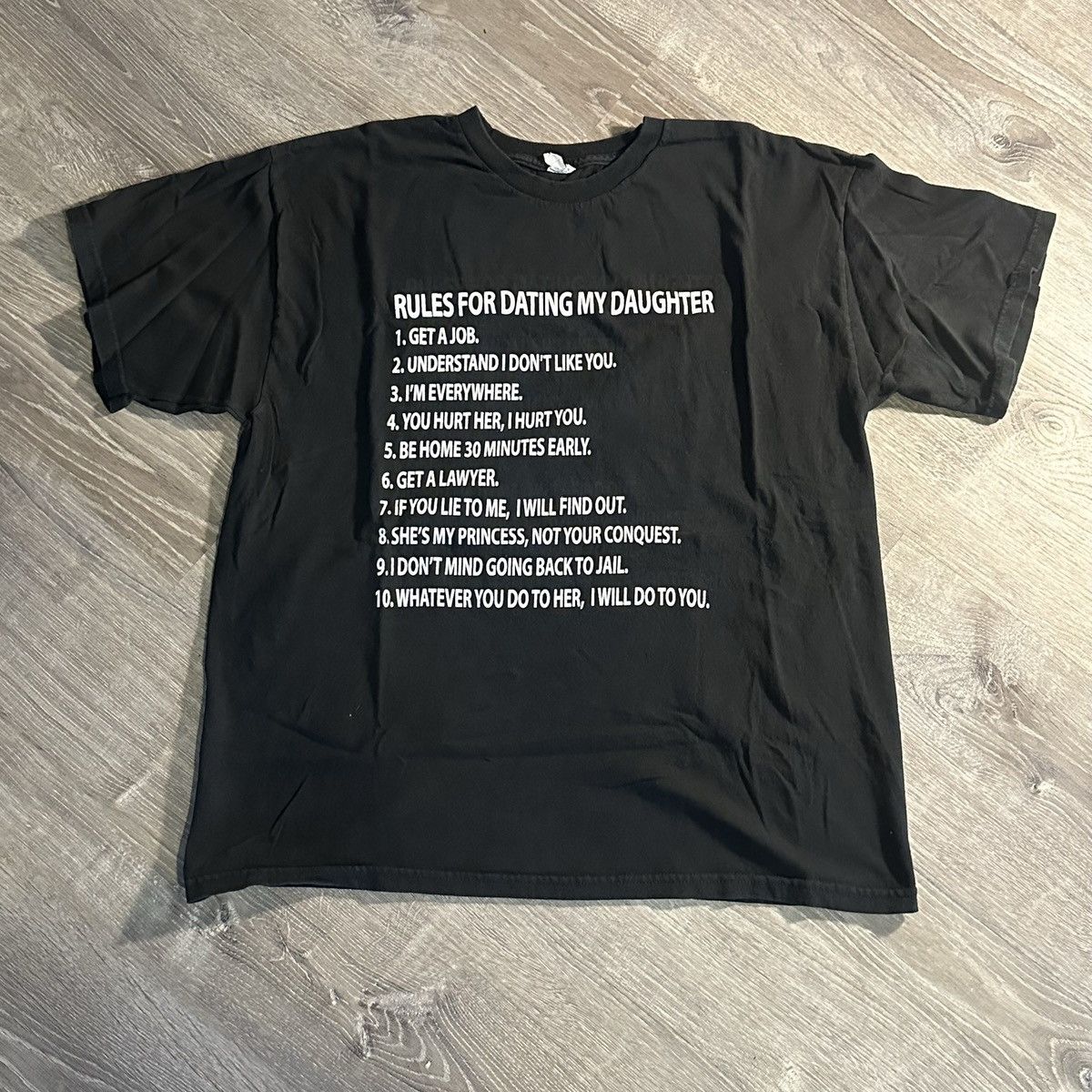 Vintage Rules For Dating My Daughter Funny Dad T-Shirt Size US XL / EU 56 / 4 - 1 Preview